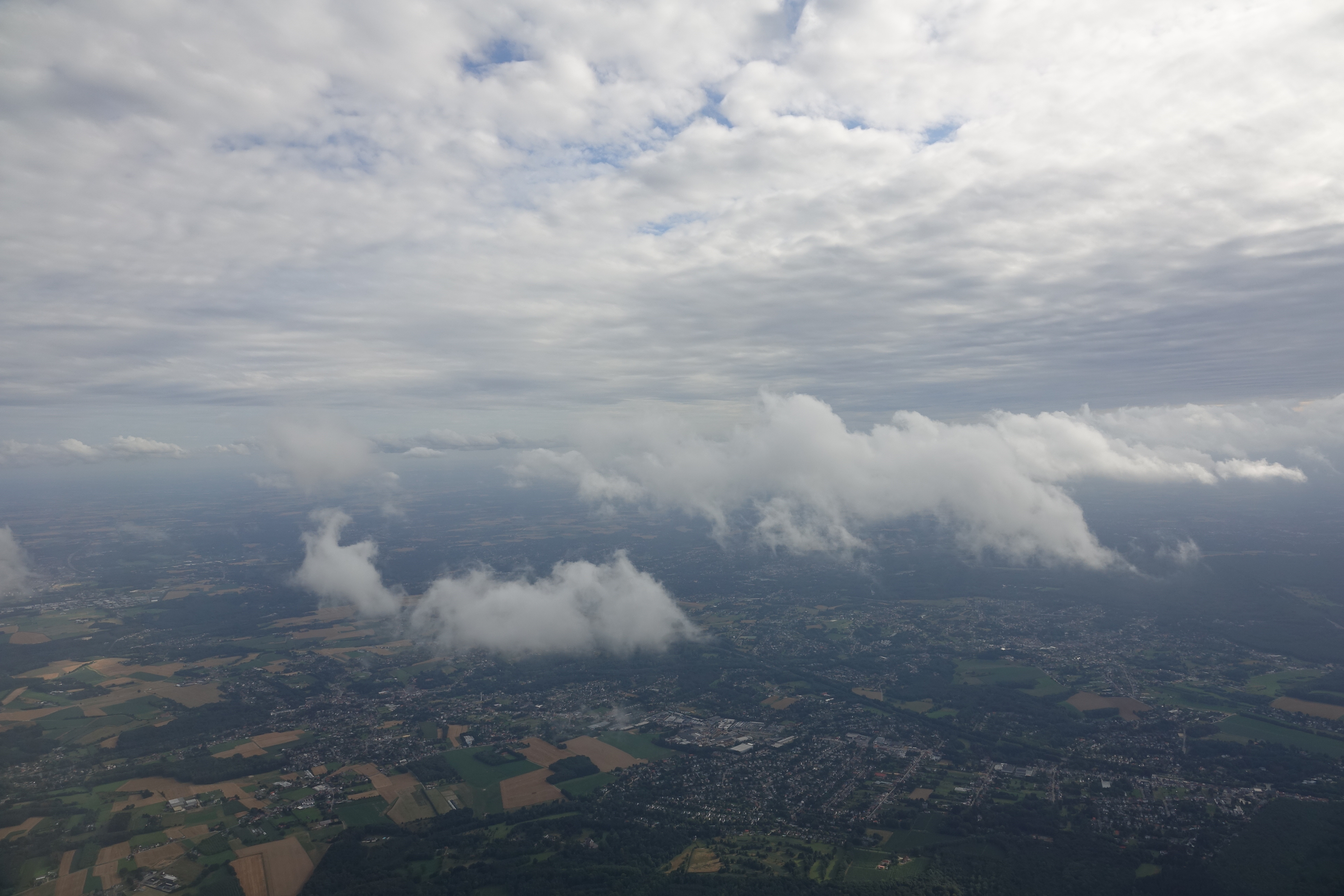 clouds above a city