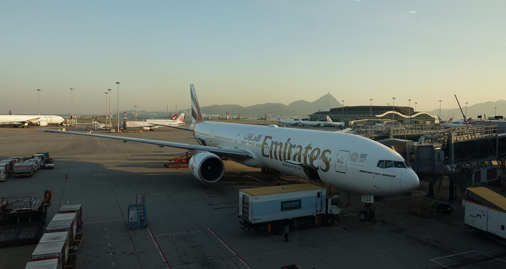 an airplane at an airport
