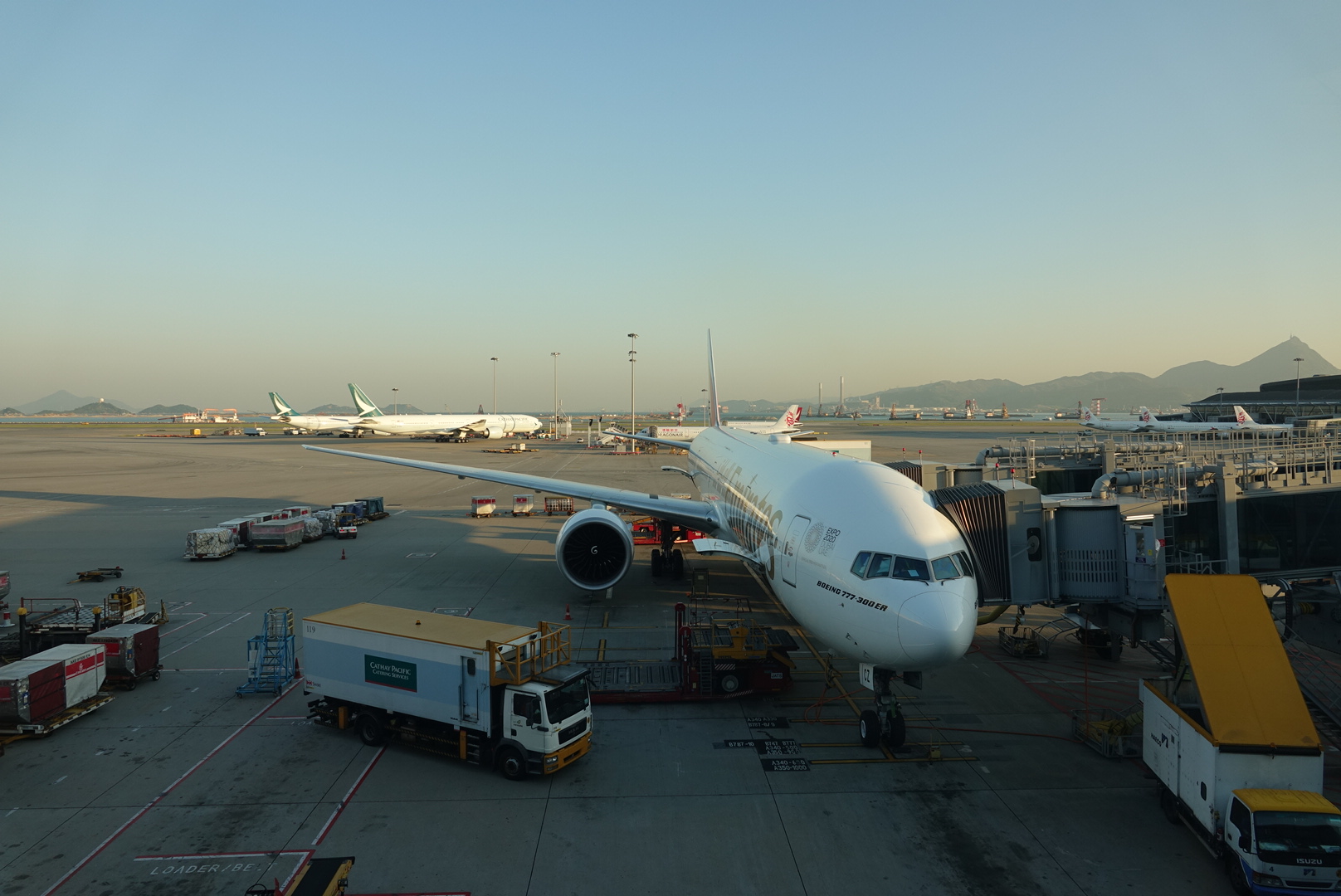 an airplane at an airport