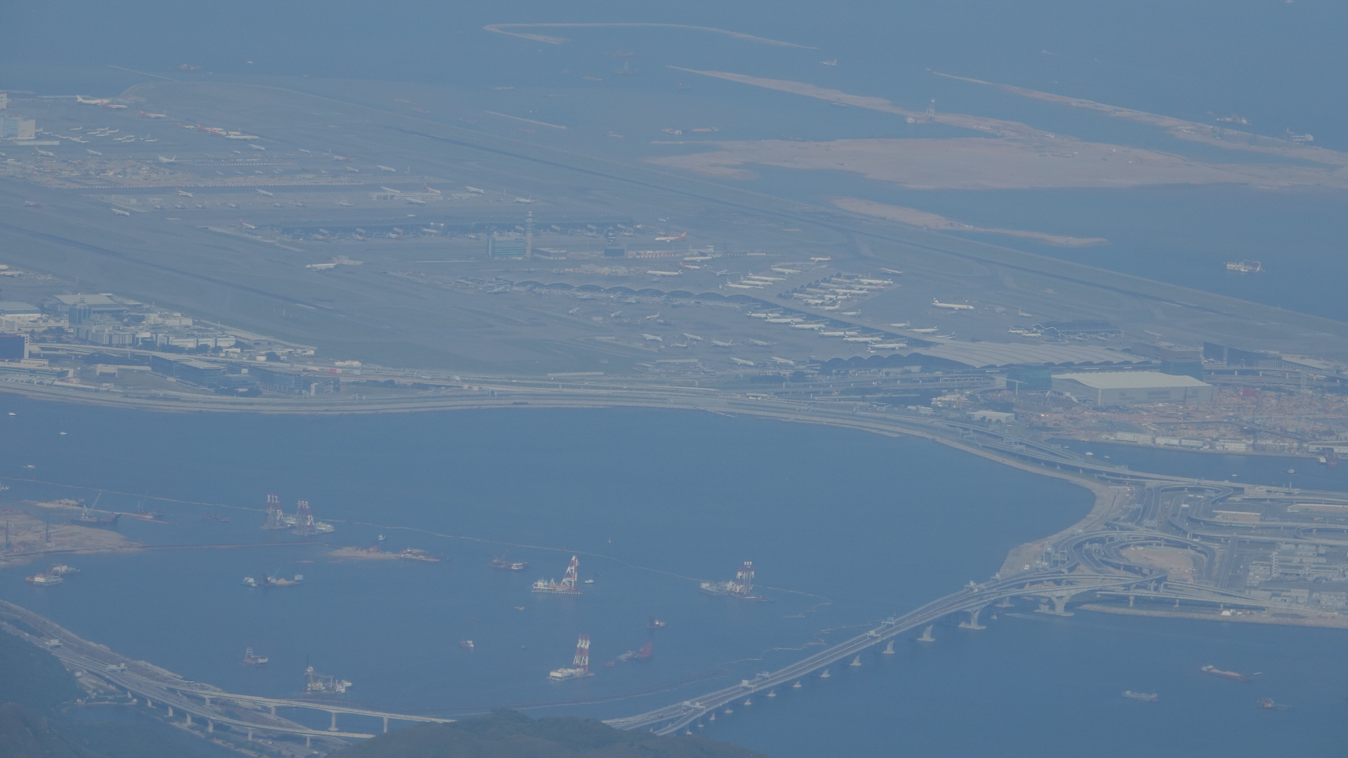 an aerial view of a city