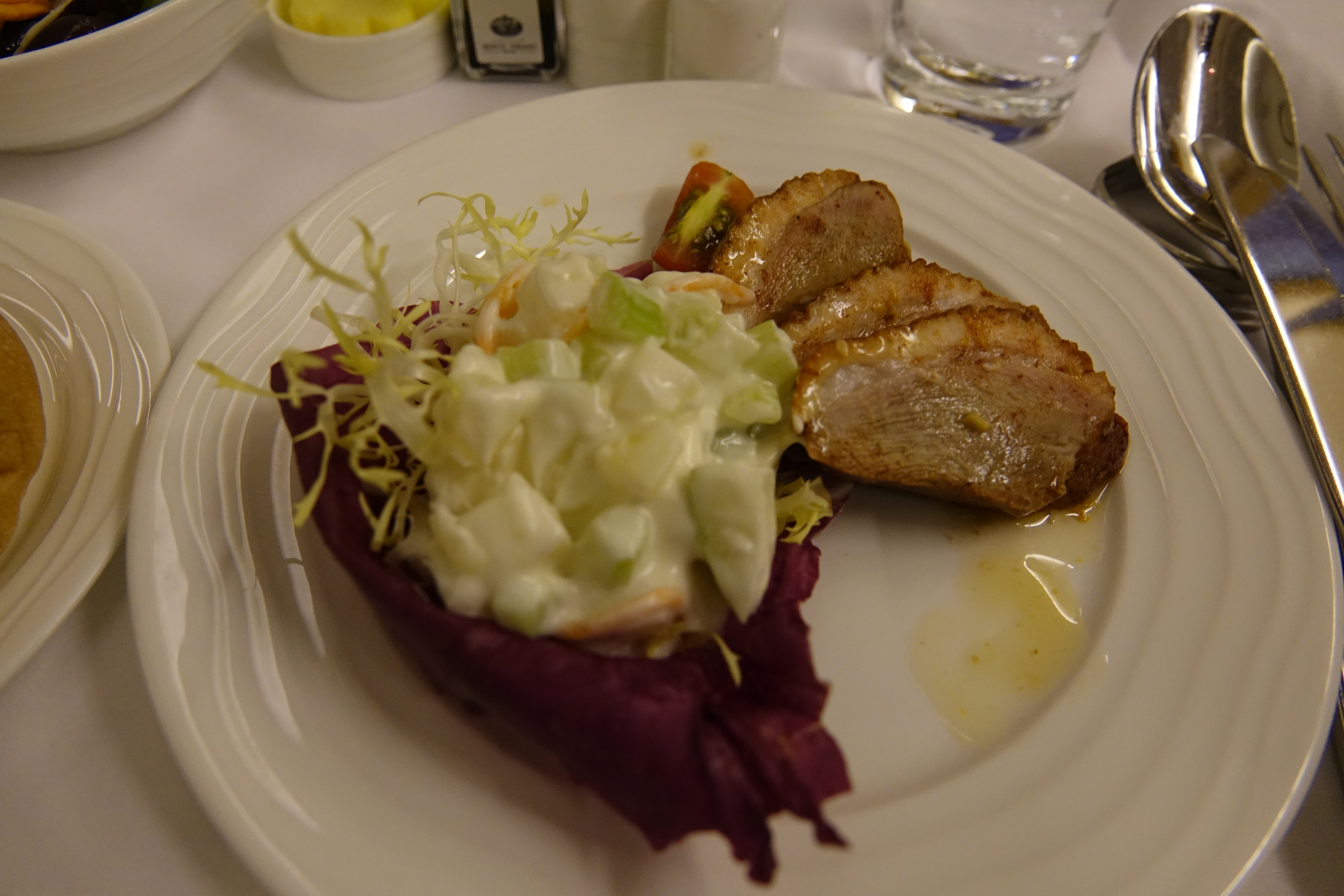 a plate of food on a table