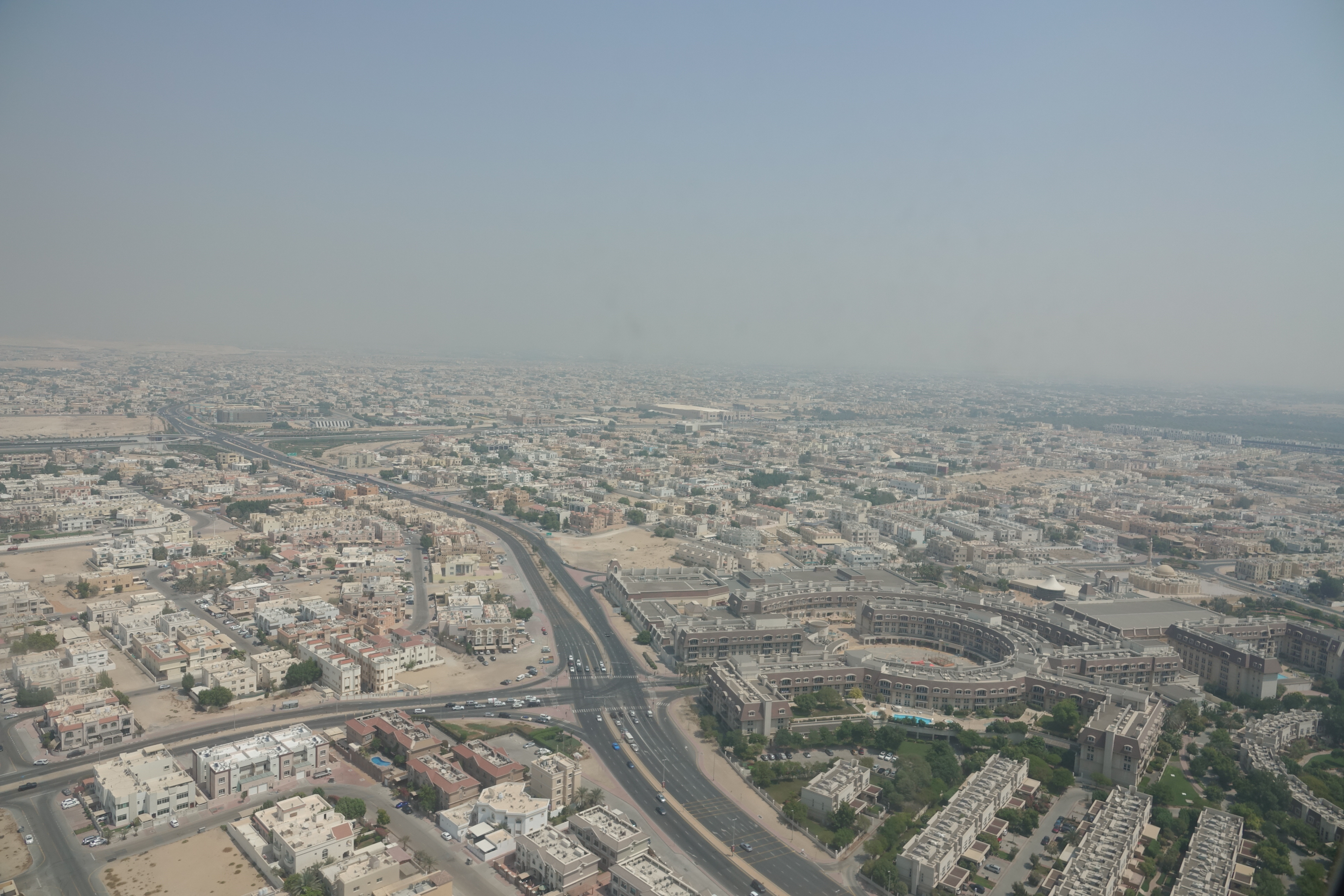 an aerial view of a city