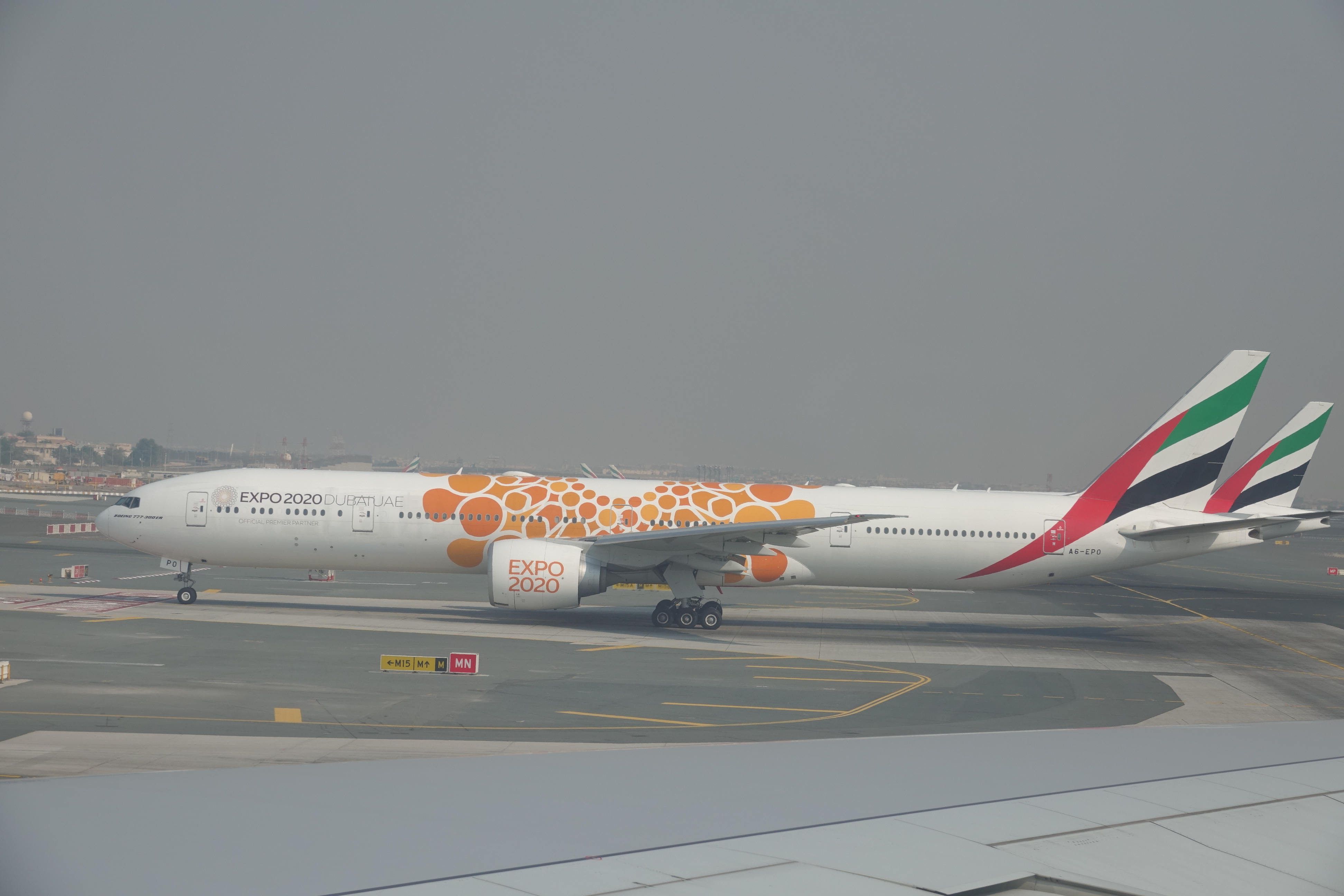 an airplane on the runway