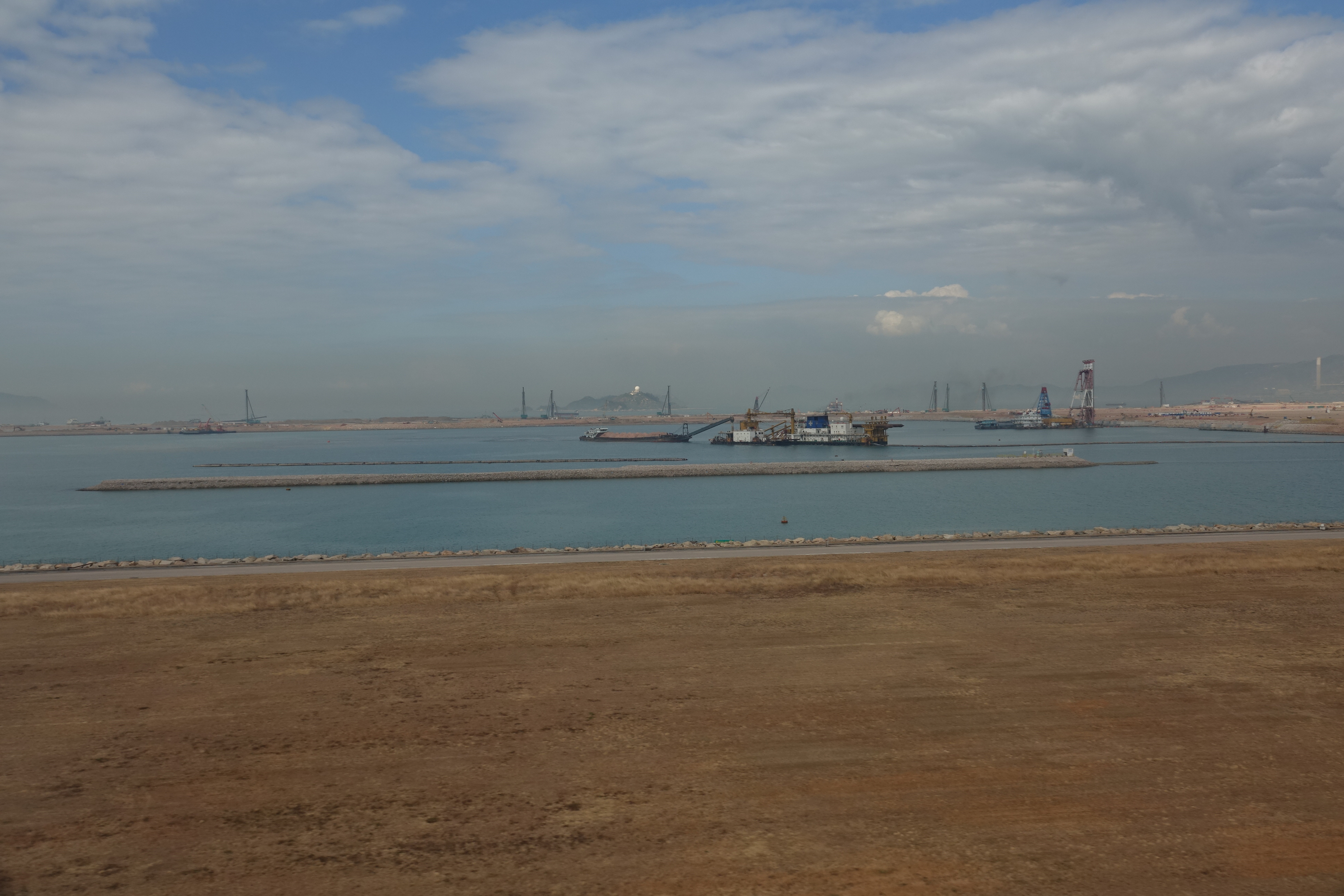 a large body of water with boats in it