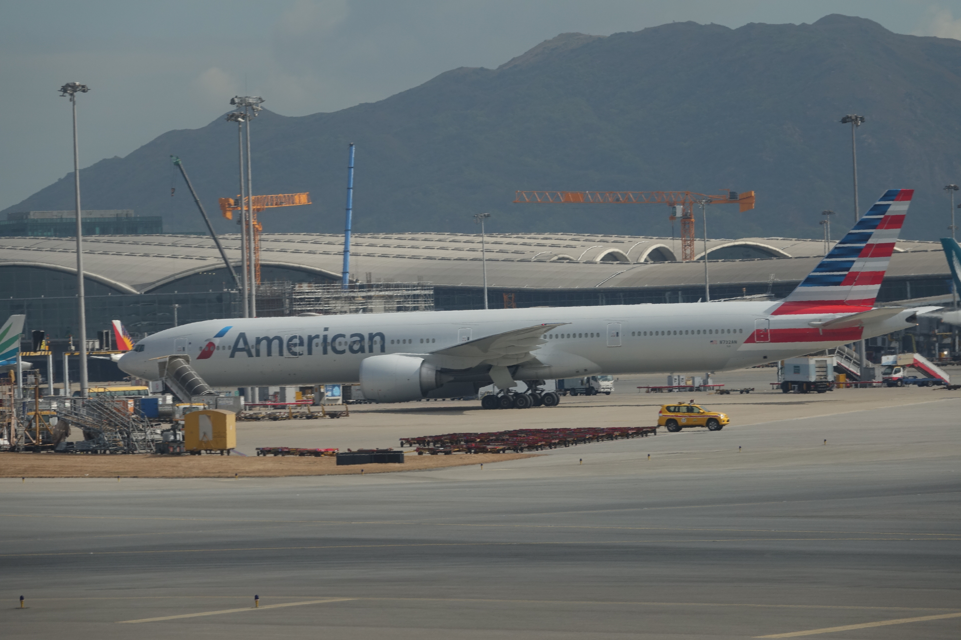 an airplane at an airport