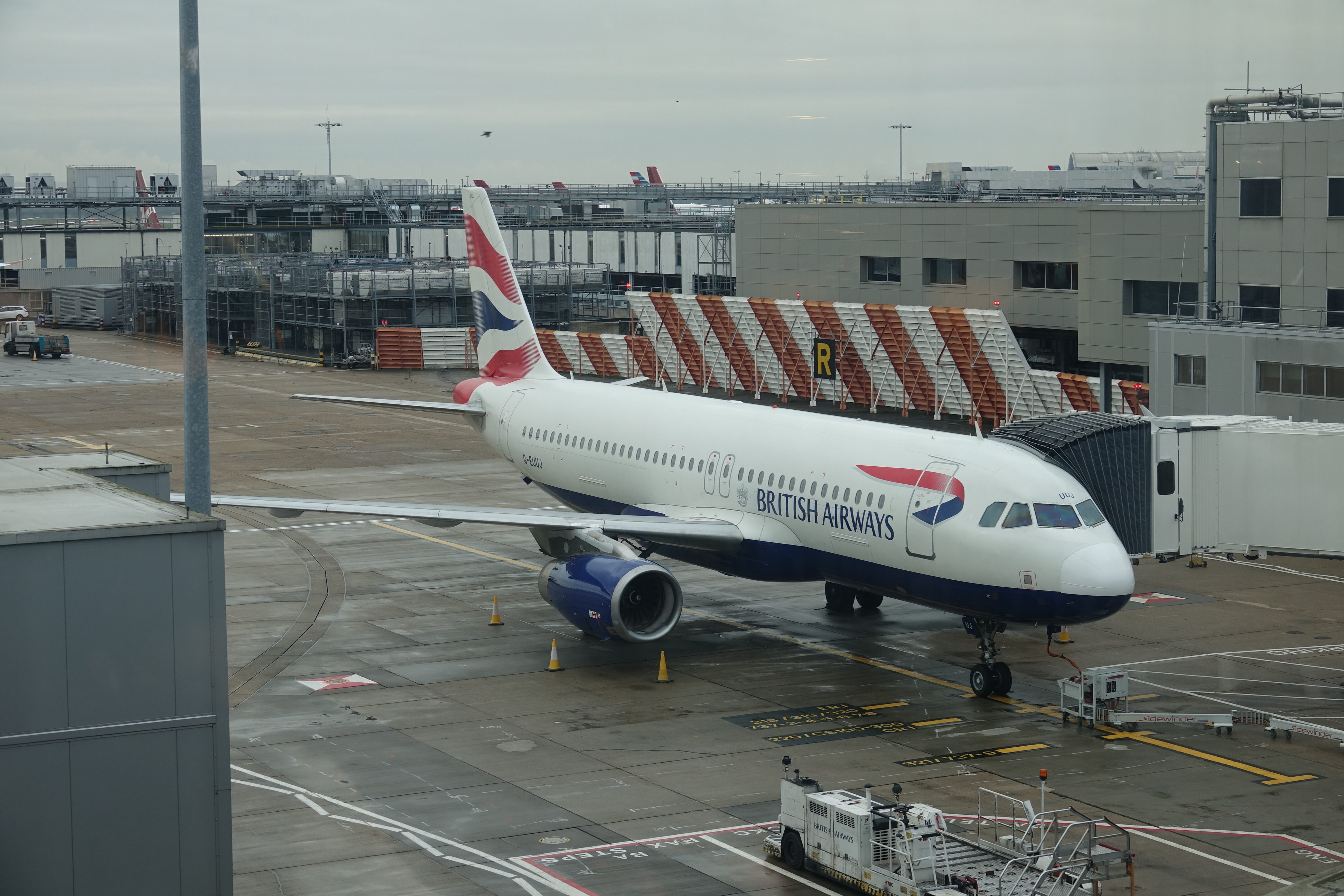 an airplane on the runway