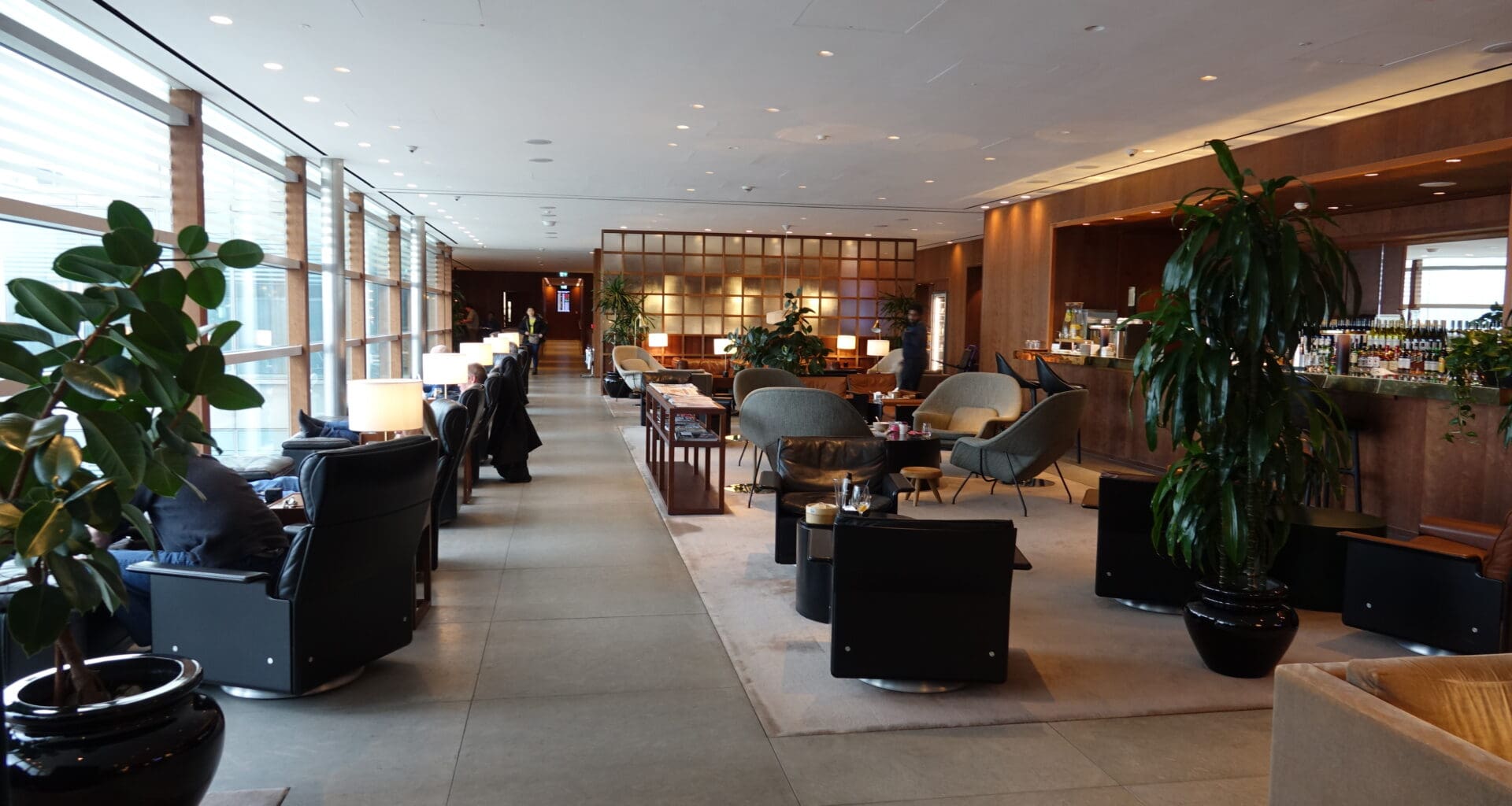 a room with chairs and tables