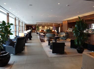 a room with chairs and tables