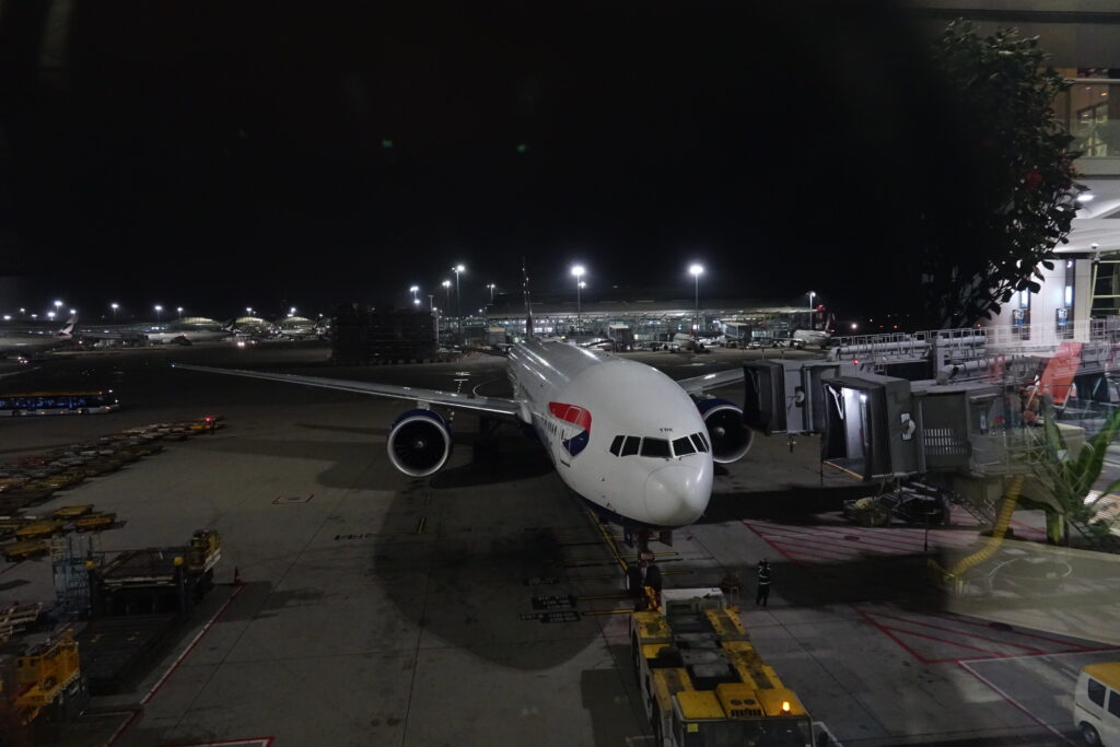 an airplane at an airport