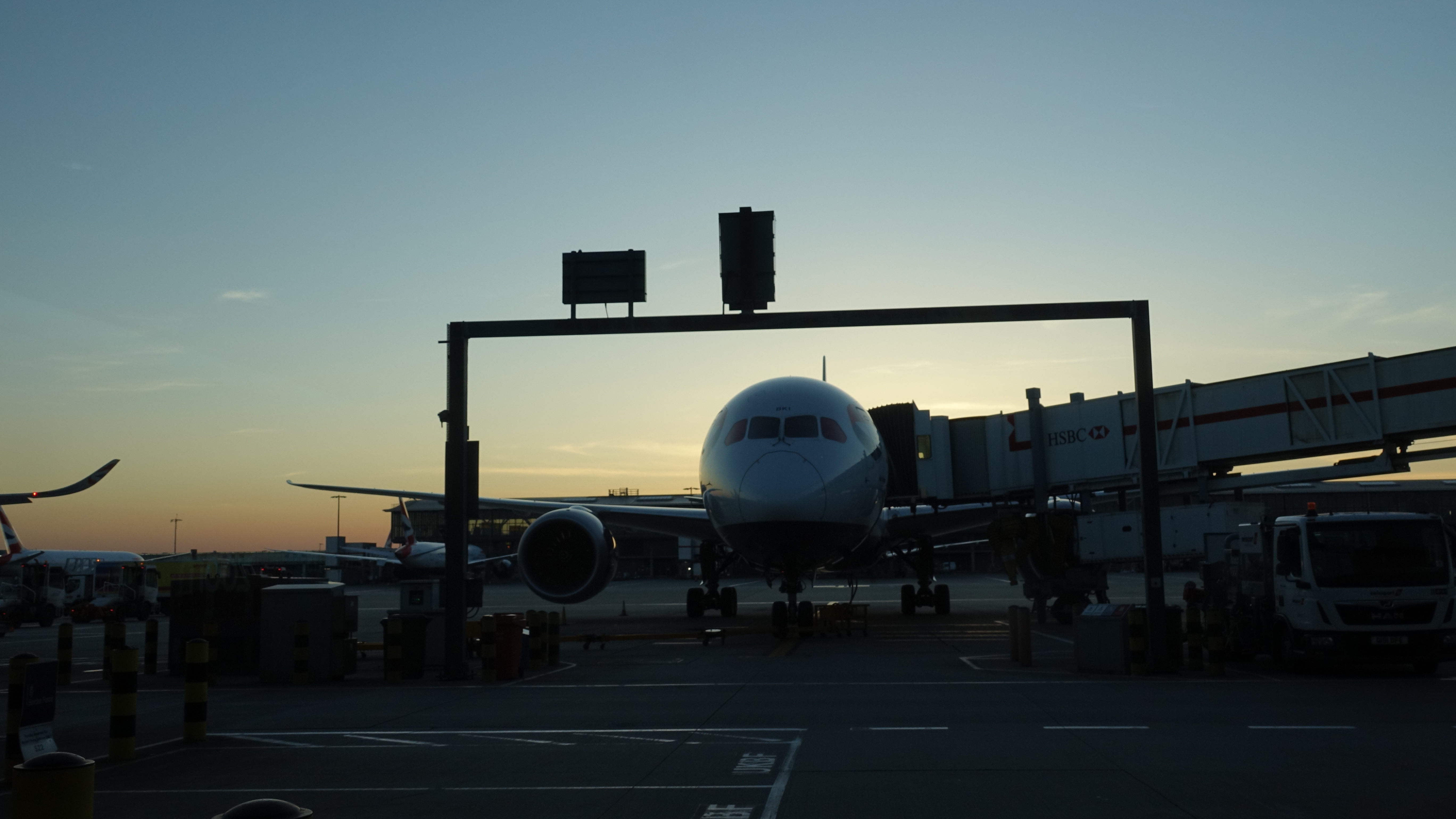 an airplane at an airport