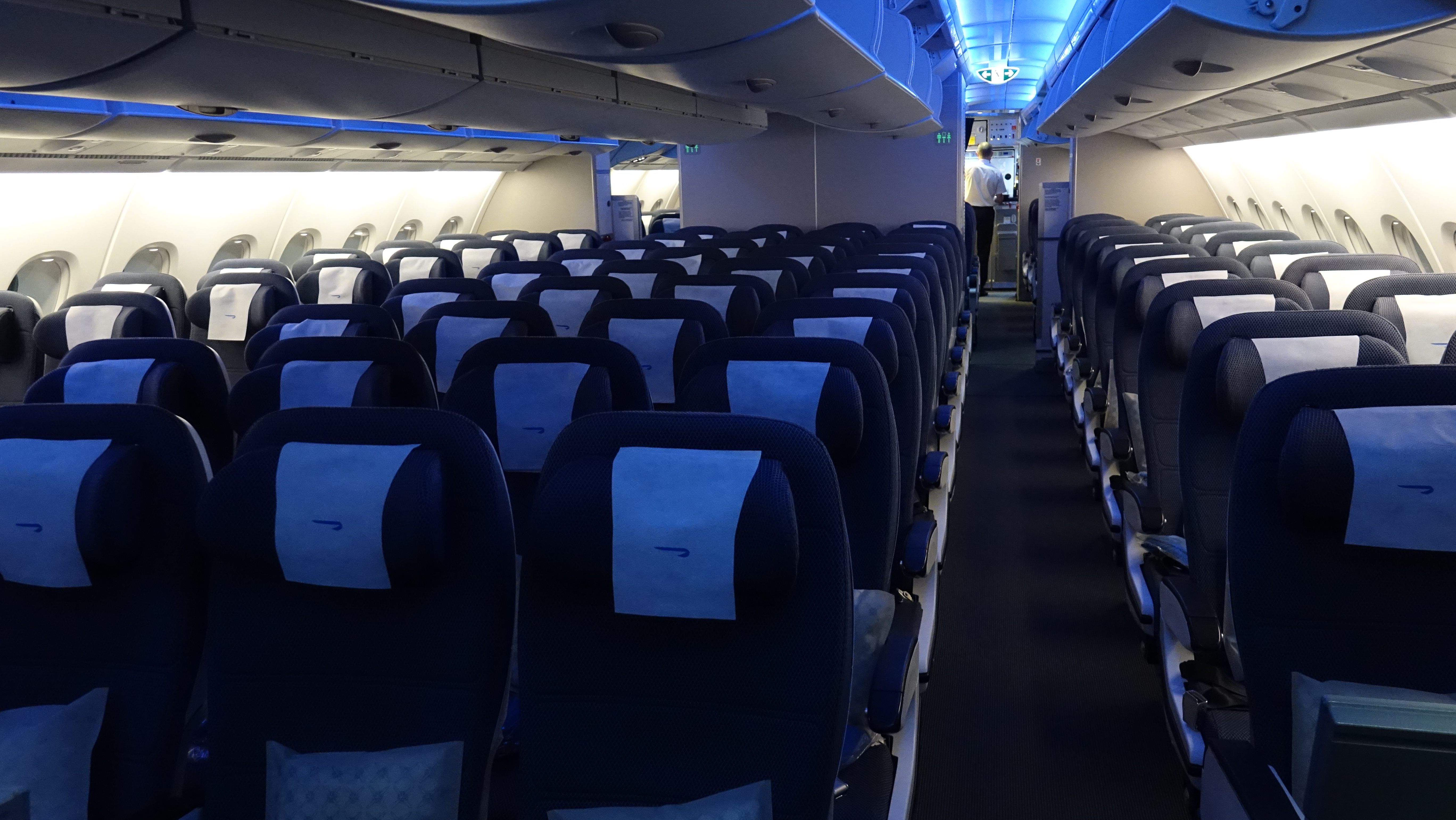 a row of seats in an airplane