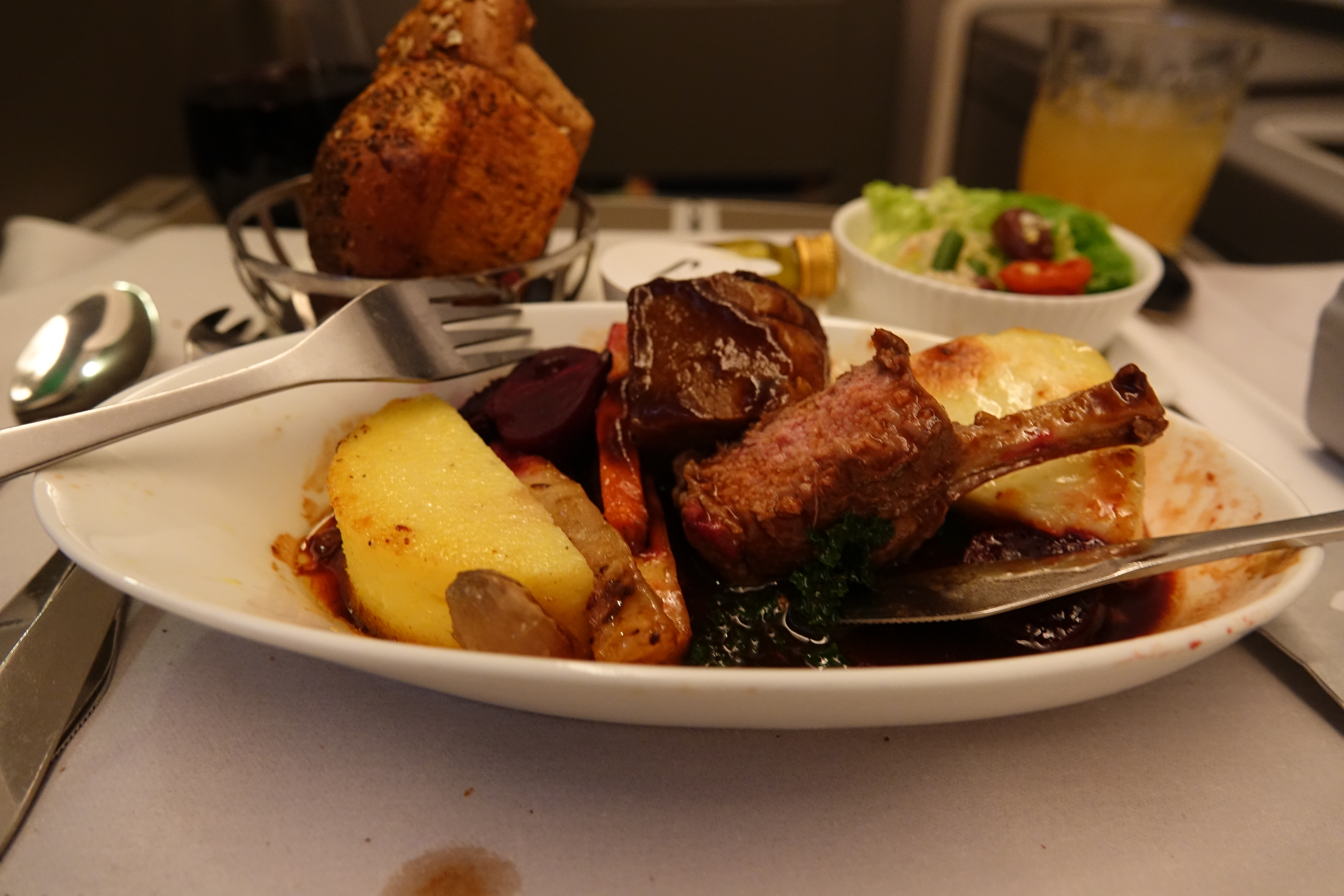 a plate of food on a table