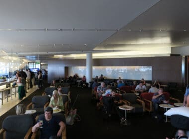 a group of people sitting in a restaurant
