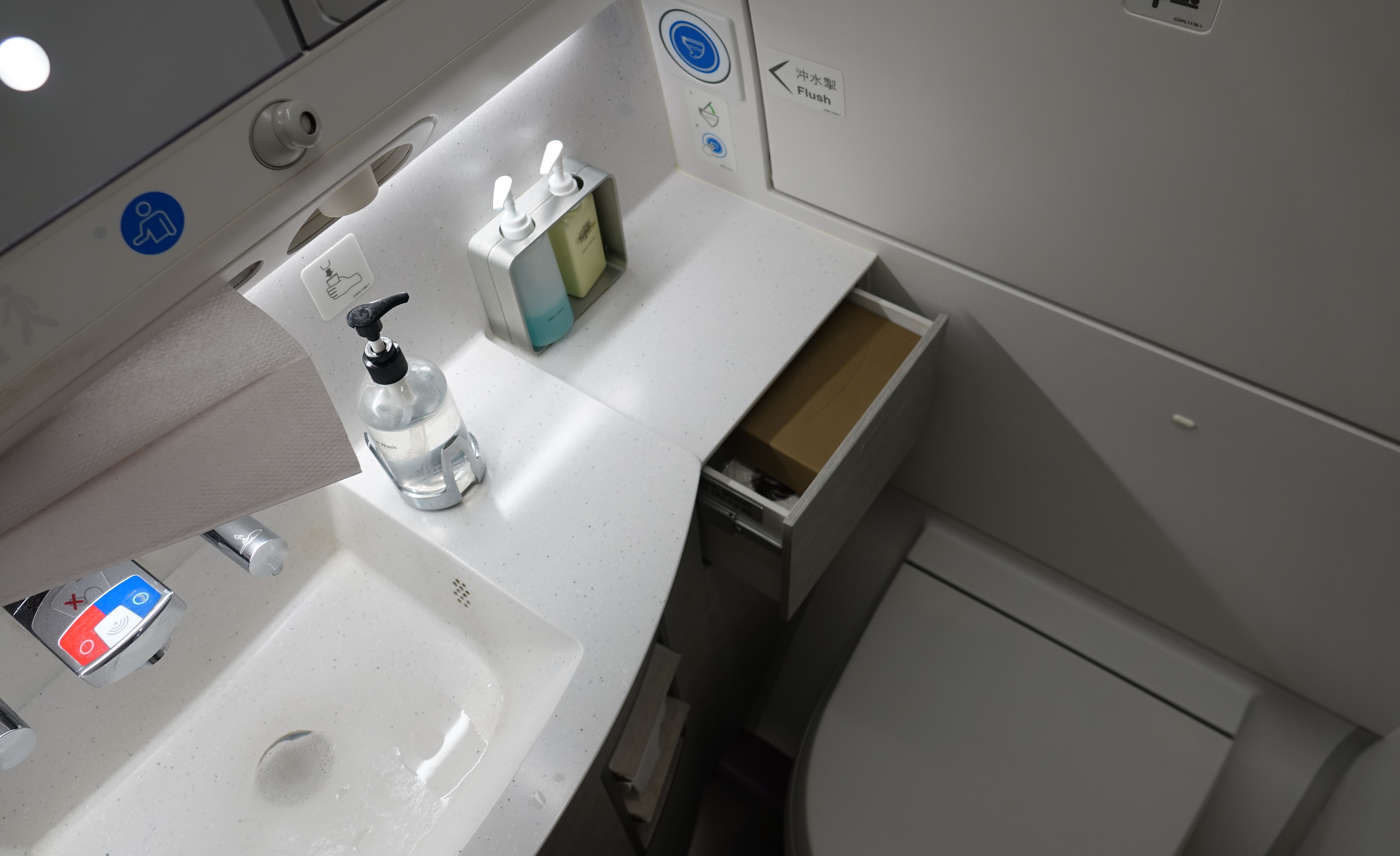 a sink and toilet in a bathroom