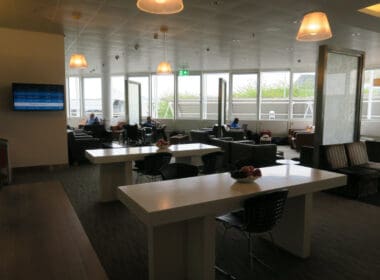 a room with tables and chairs