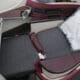 seat in a plane with a seat belt