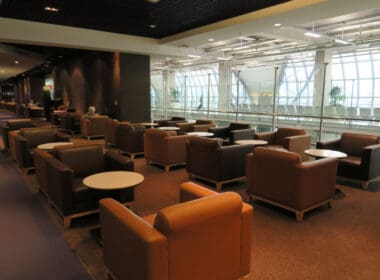 a room with chairs and tables