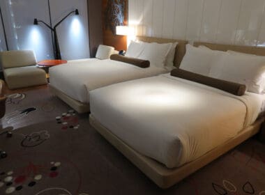 a room with two beds