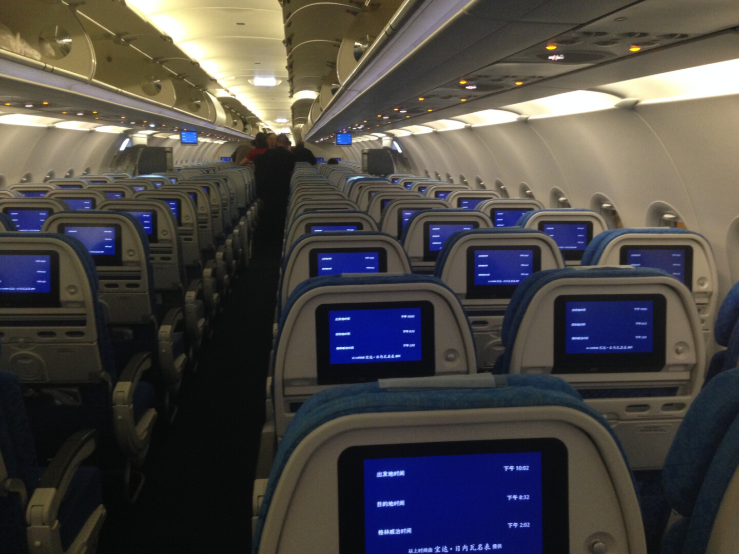 an airplane with rows of seats