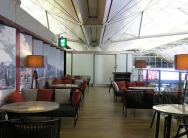 a room with tables and chairs