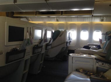 a row of seats in an airplane