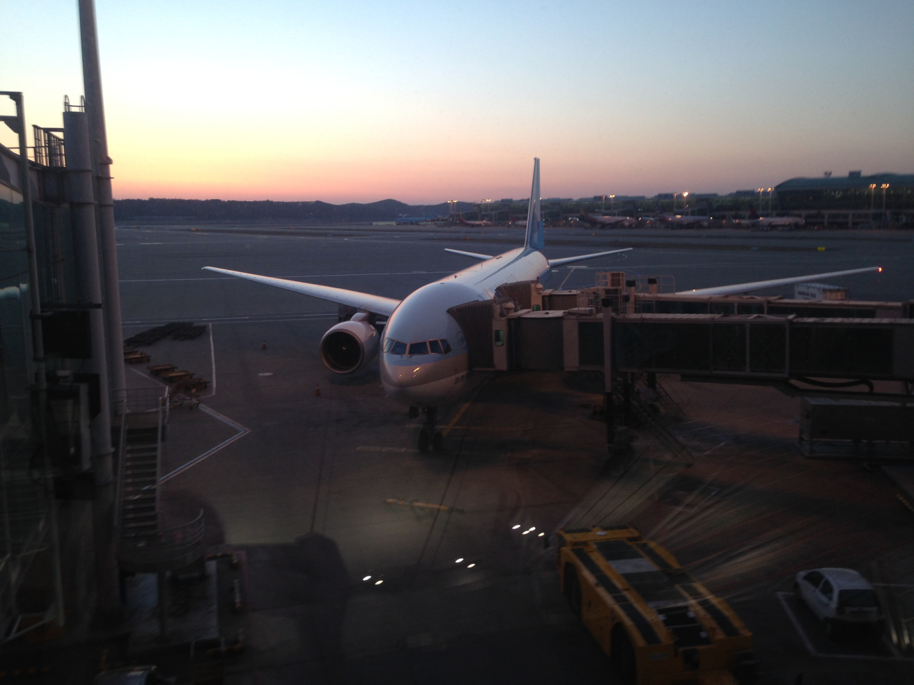 an airplane at an airport