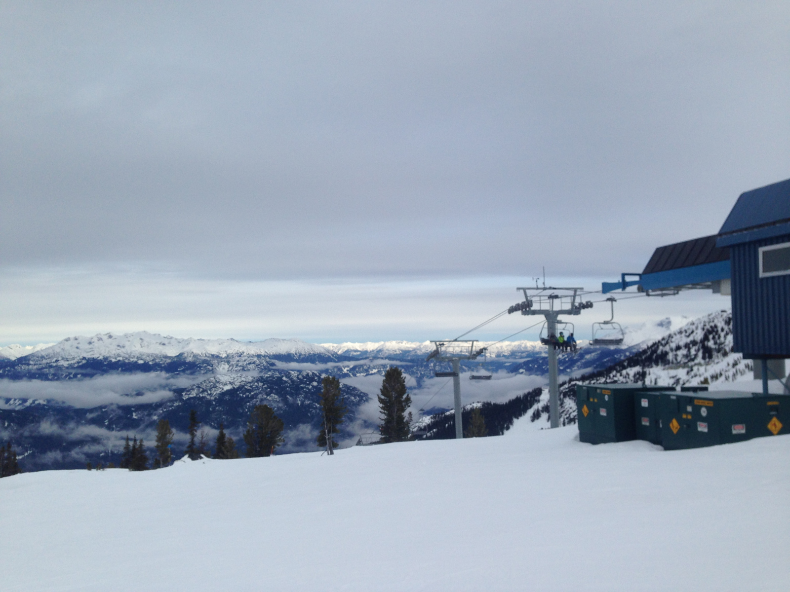 a ski lift on a snowy mountain