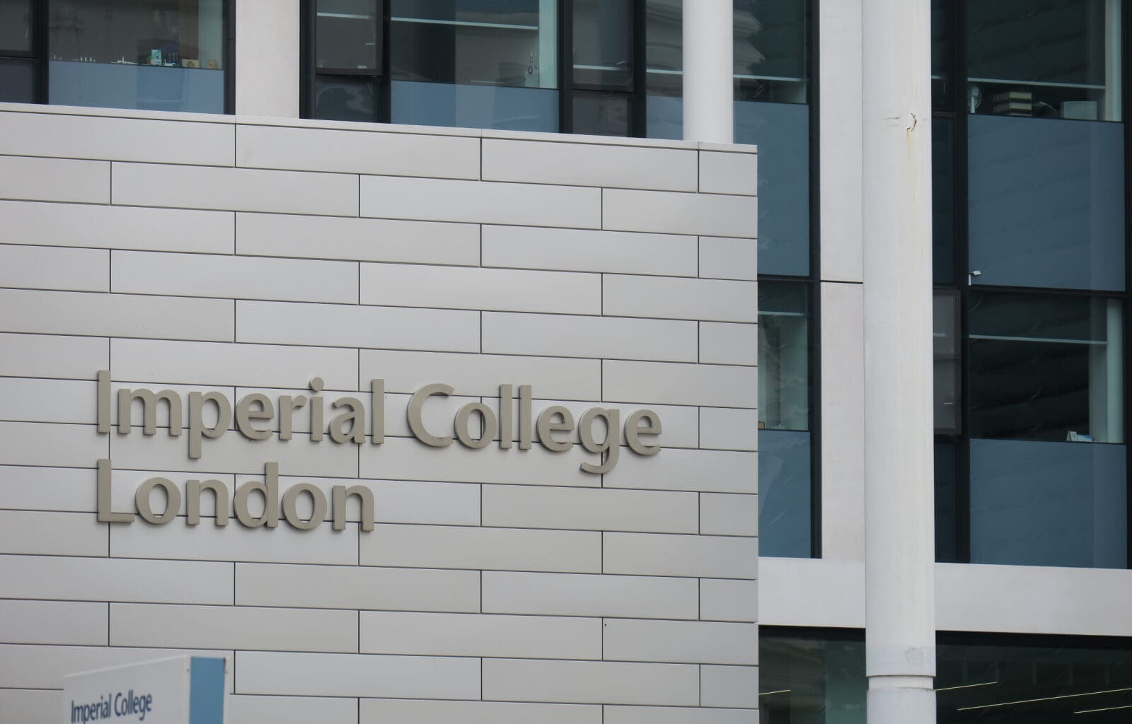 a building with a sign on it