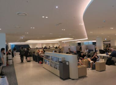 a group of people in a building