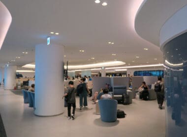 a group of people in a room