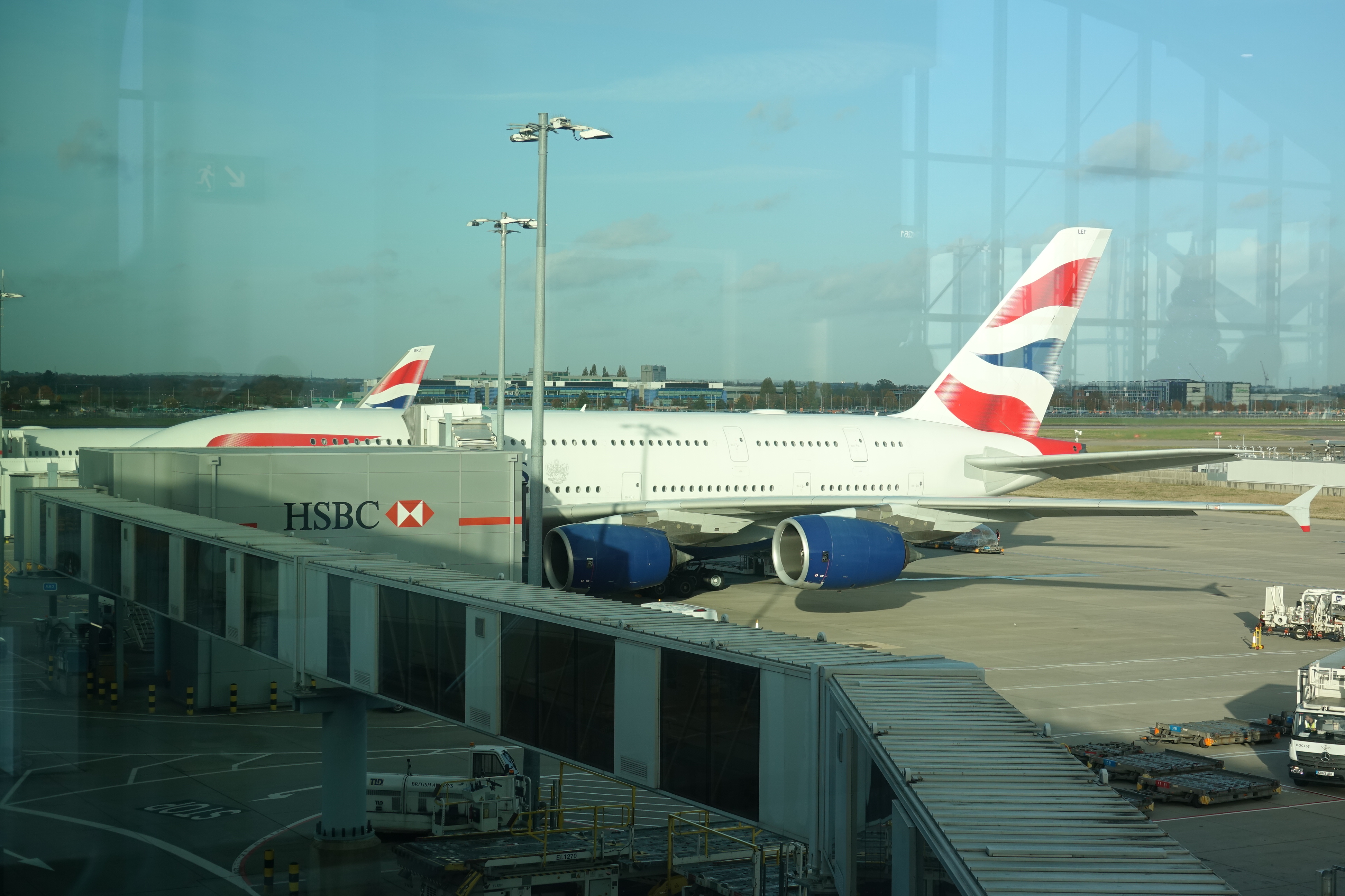 a plane parked at an airport