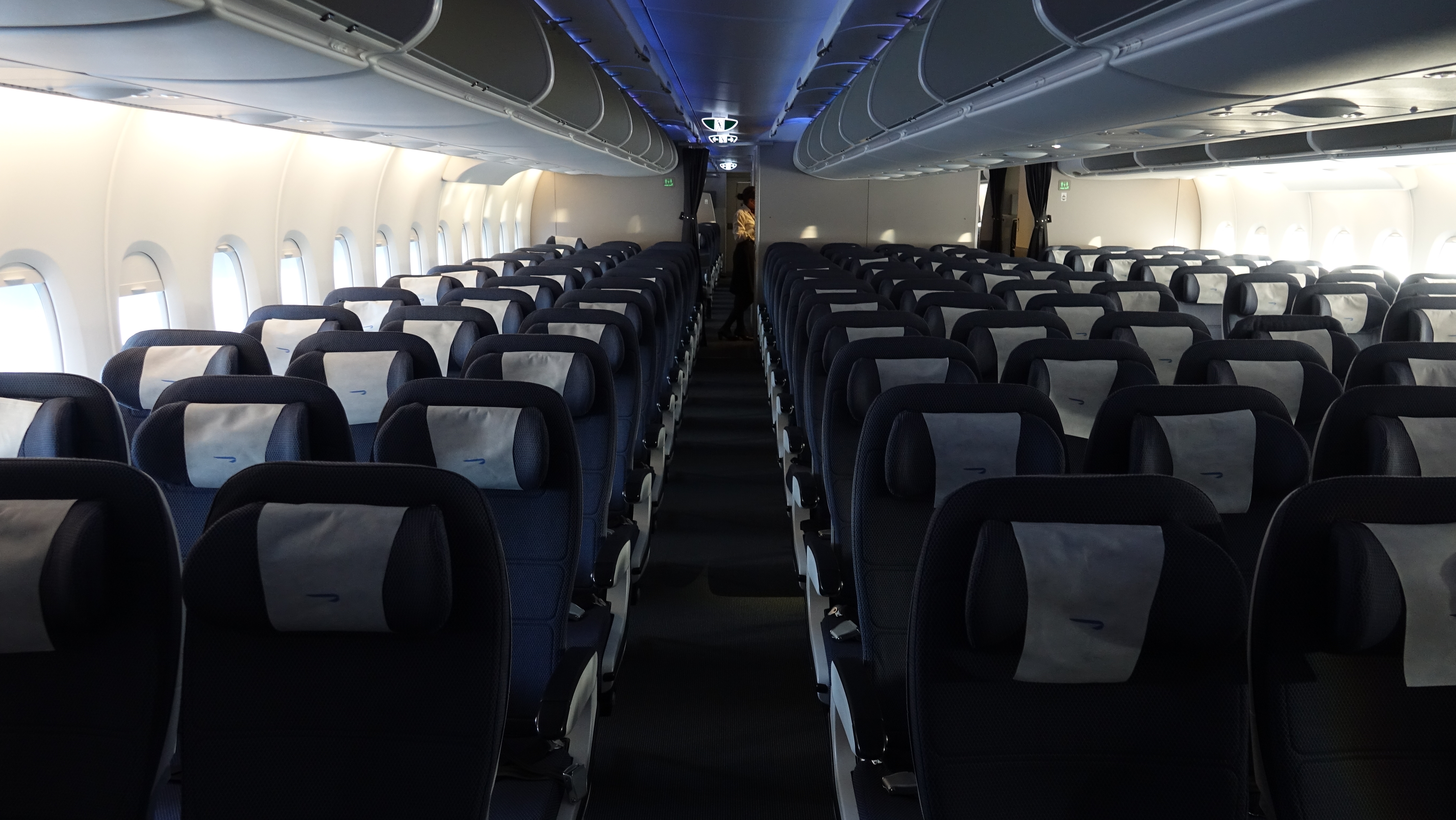 a row of seats in an airplane