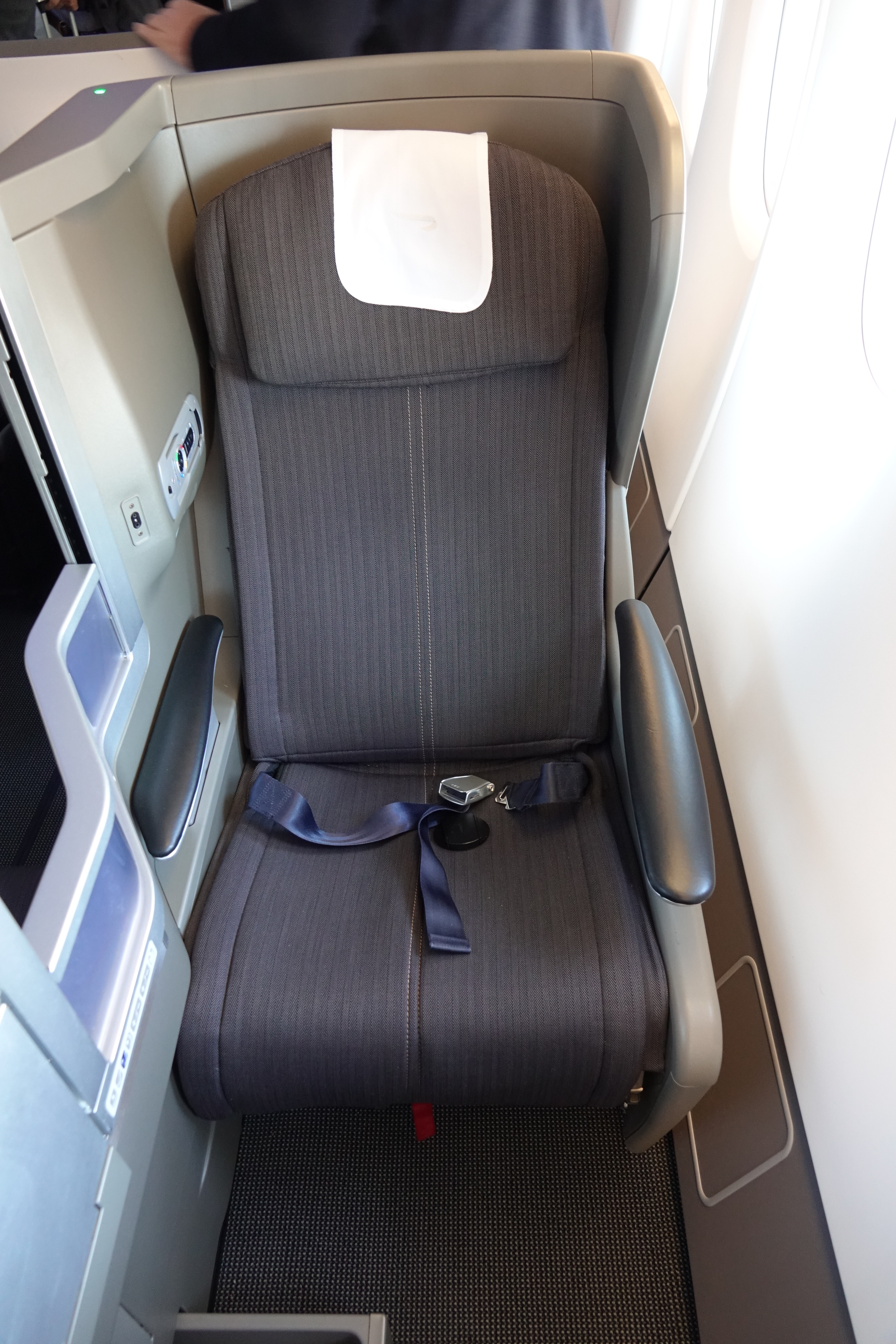 a seat in an airplane