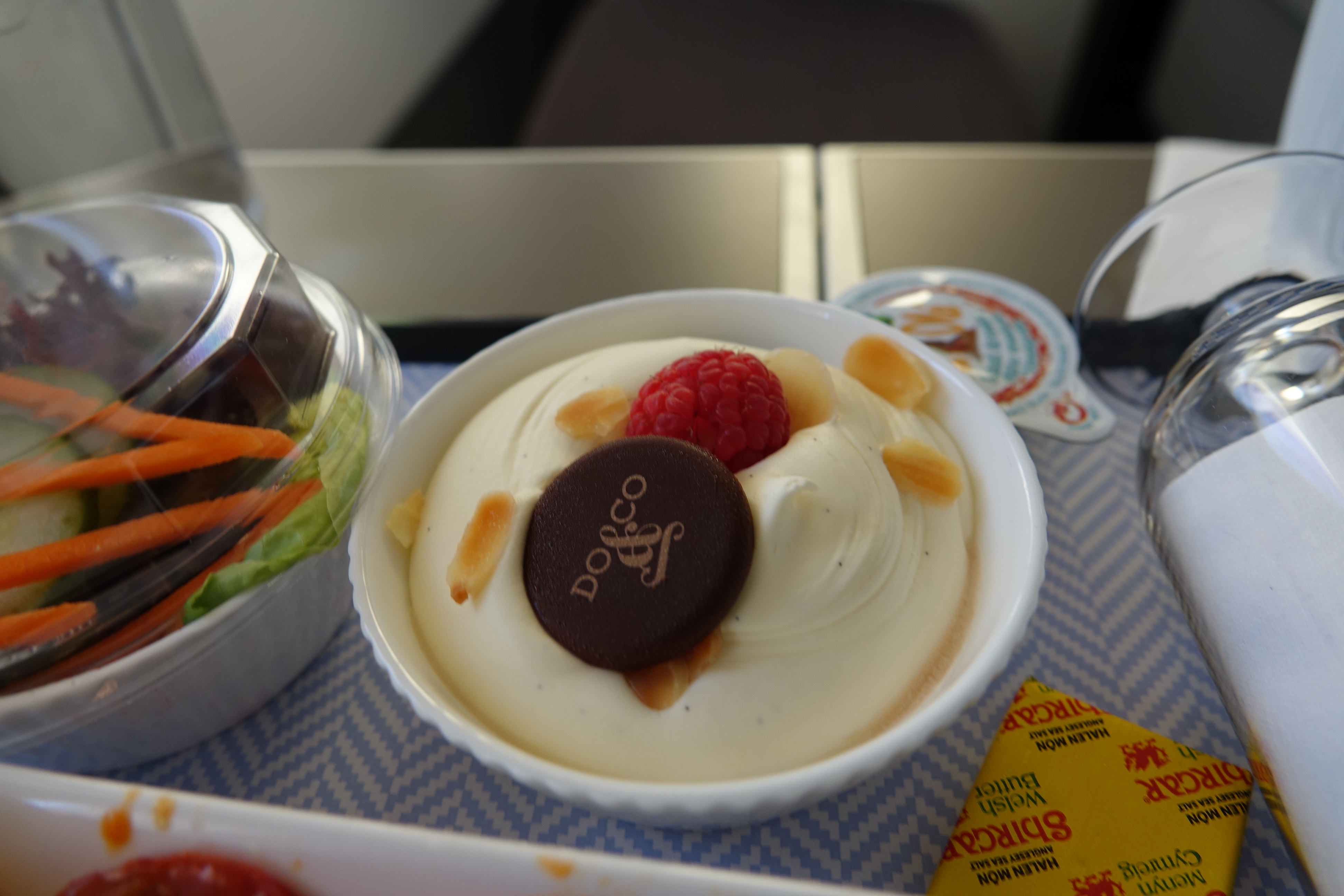 a bowl of food on a tray