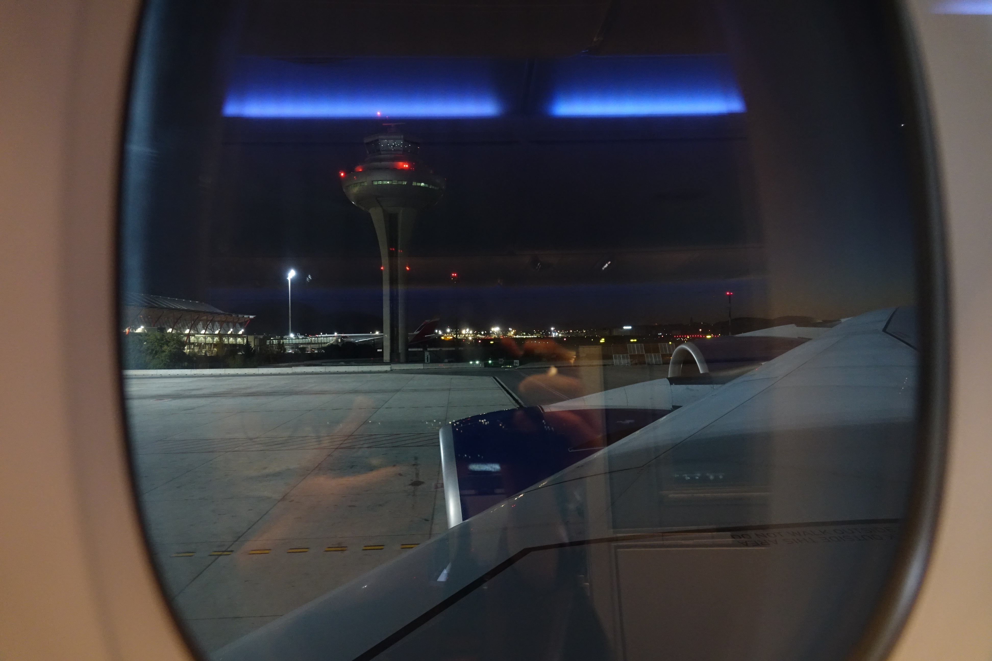 a view of a tower from a window