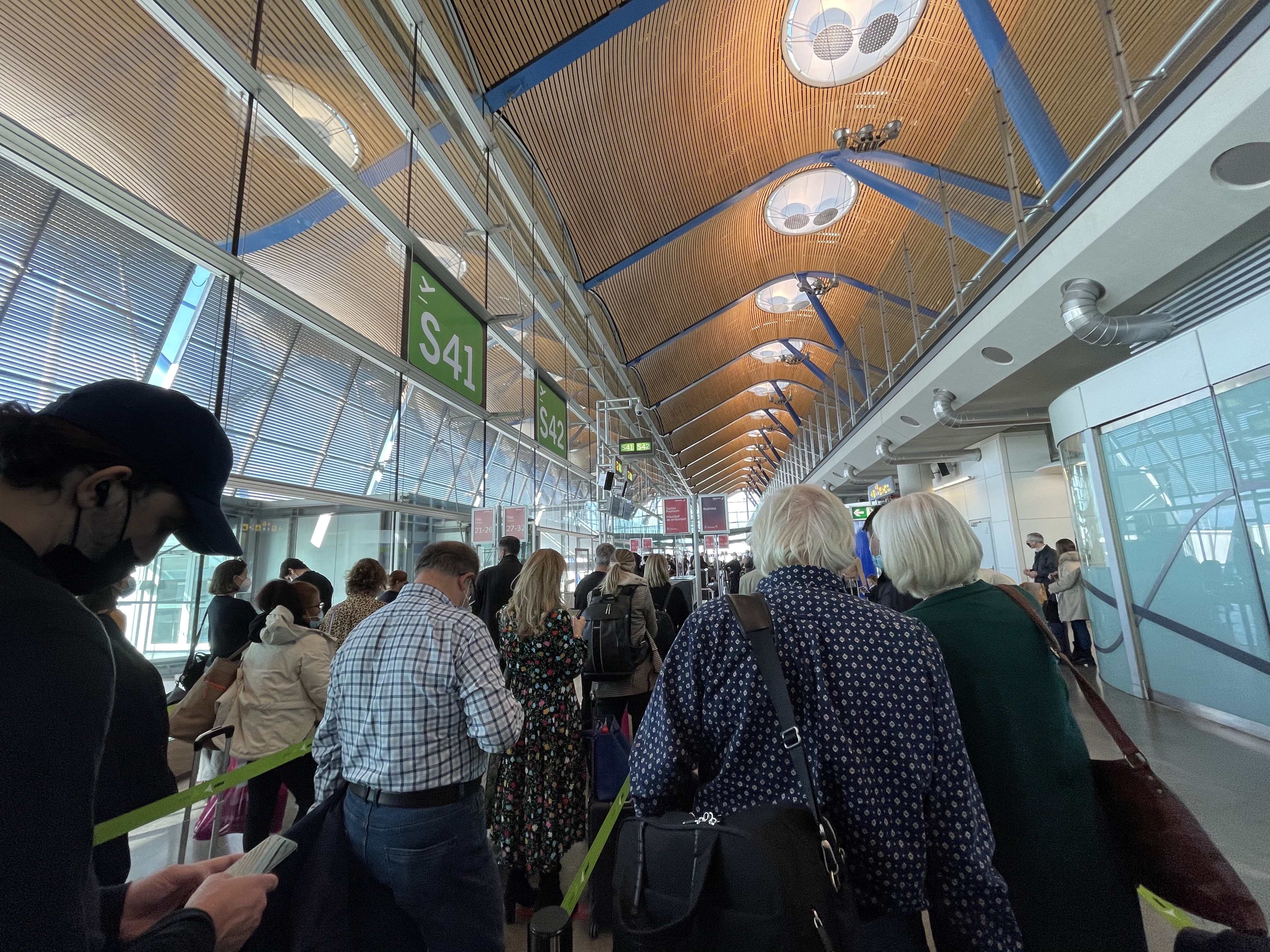 a group of people in a terminal