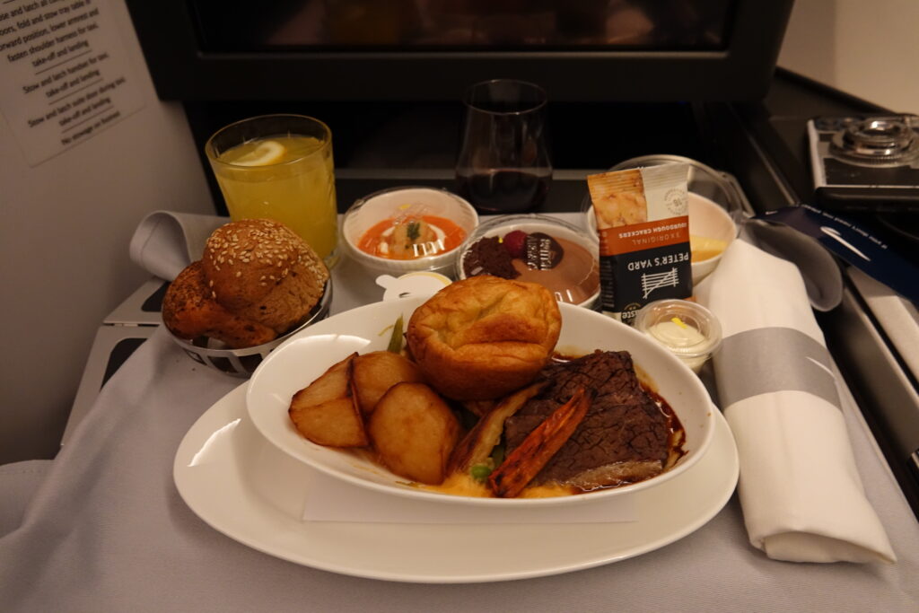 a plate of food on a table