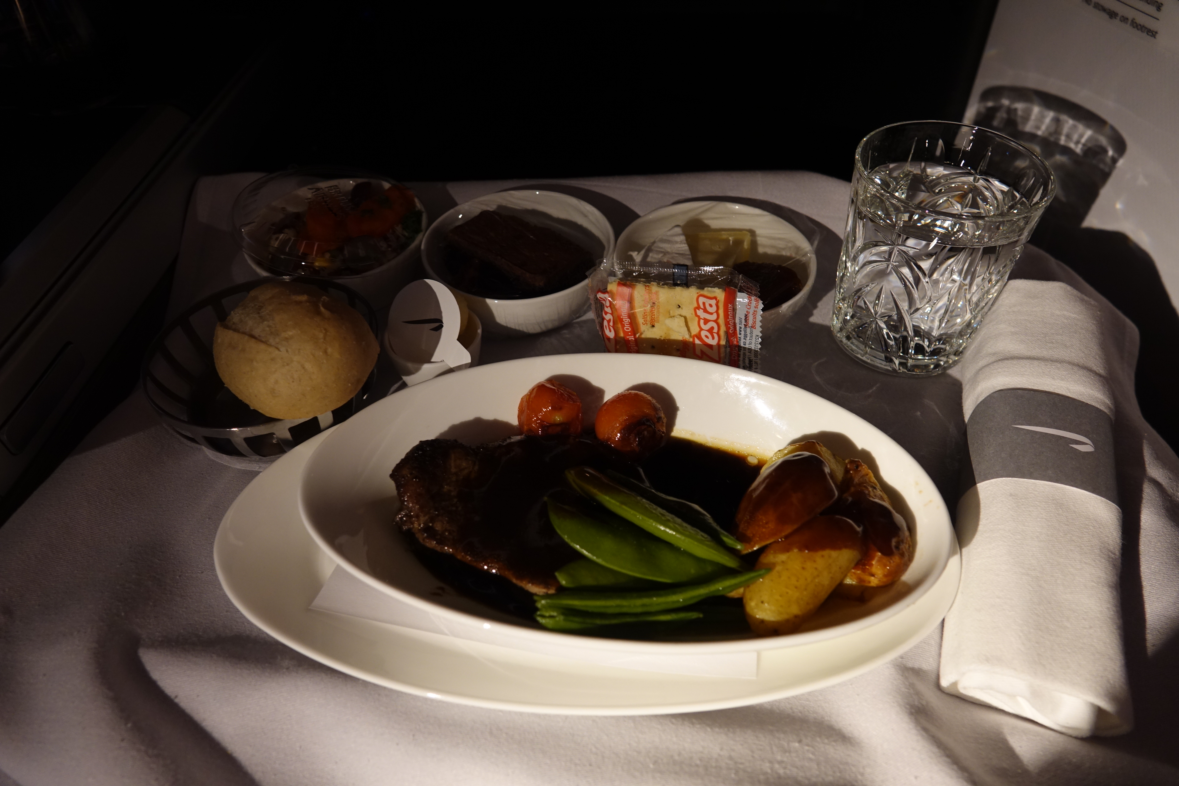 a plate of food on a table