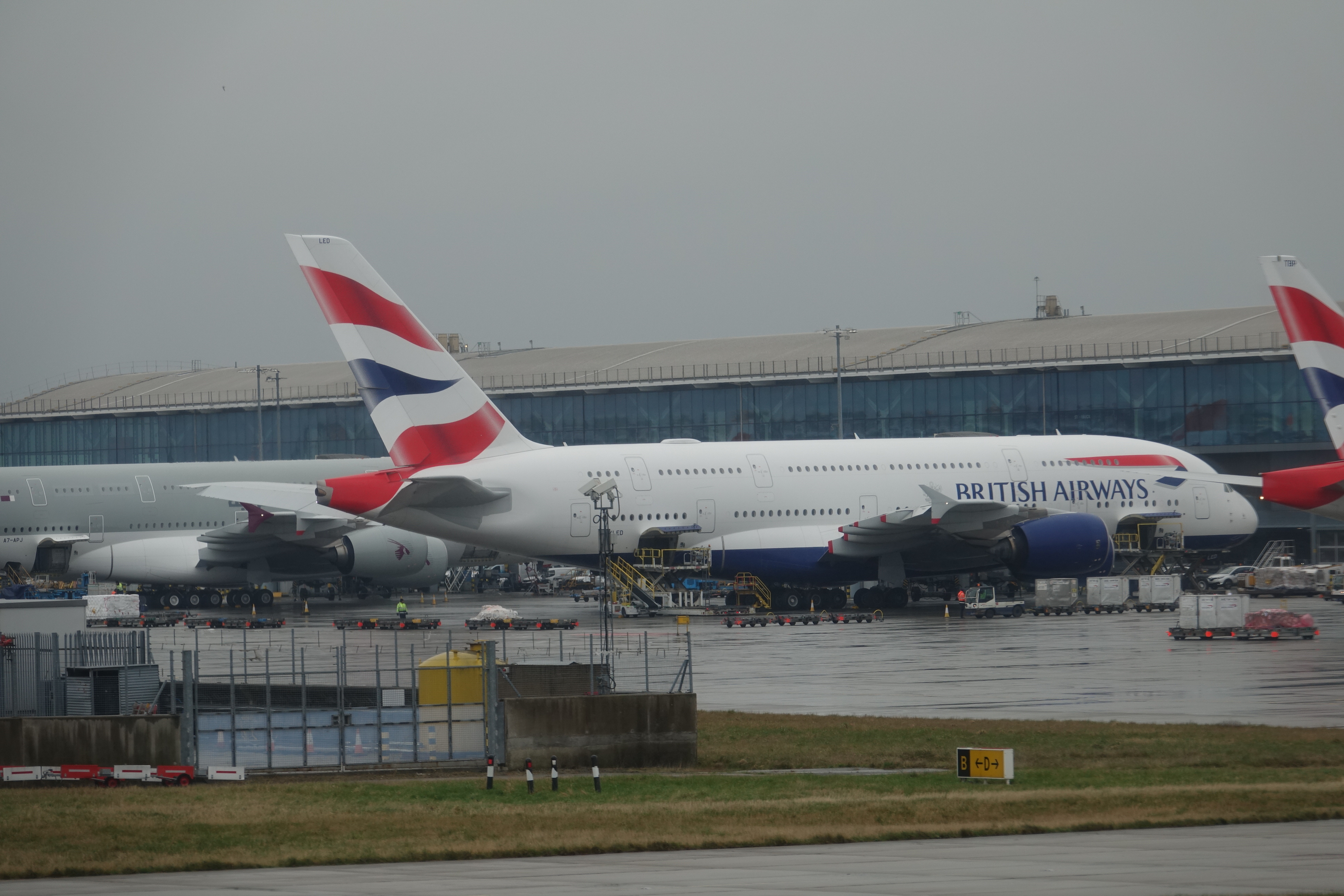 a large airplane parked on a runway