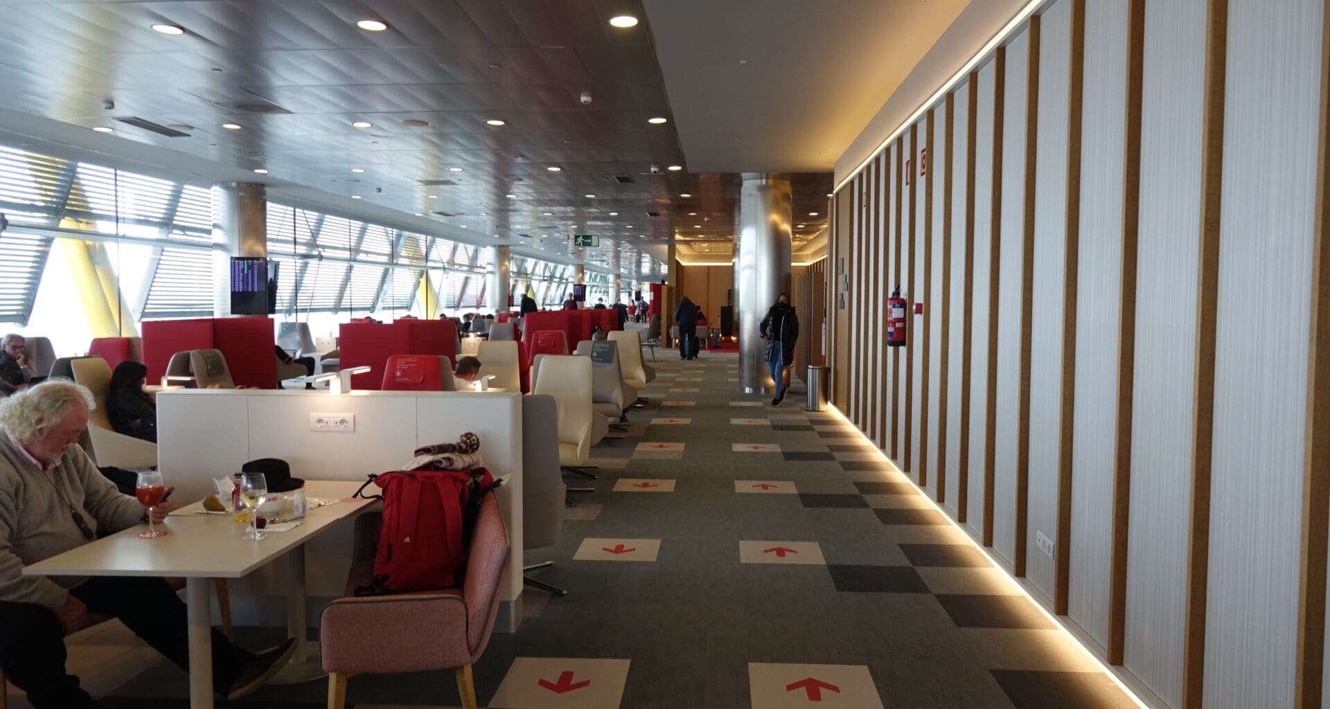 a room with tables and chairs