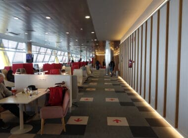 a room with tables and chairs