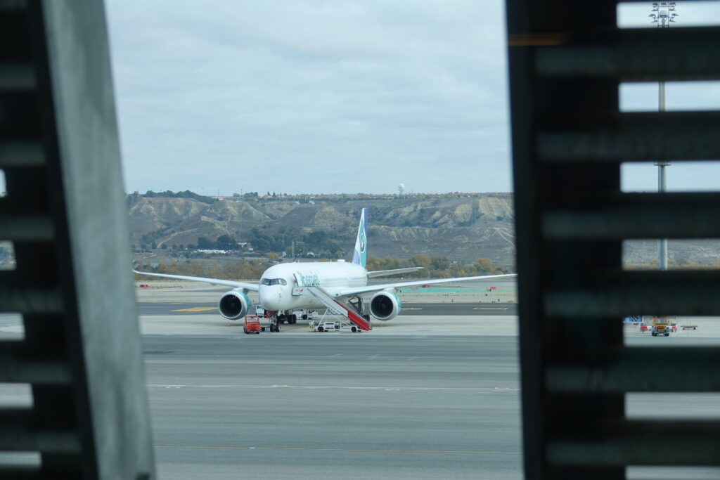 an airplane on the runway