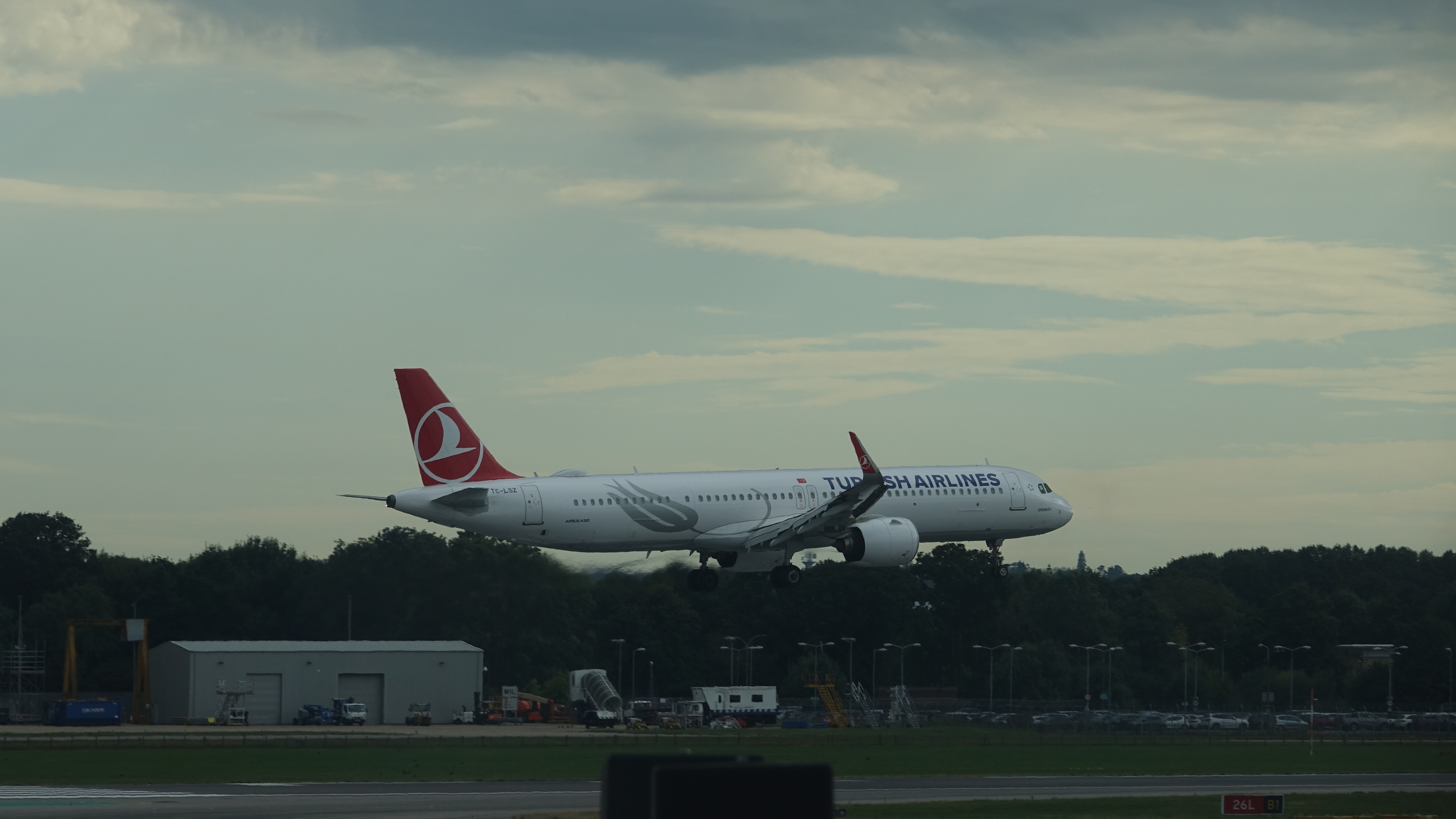 a plane taking off from a runway