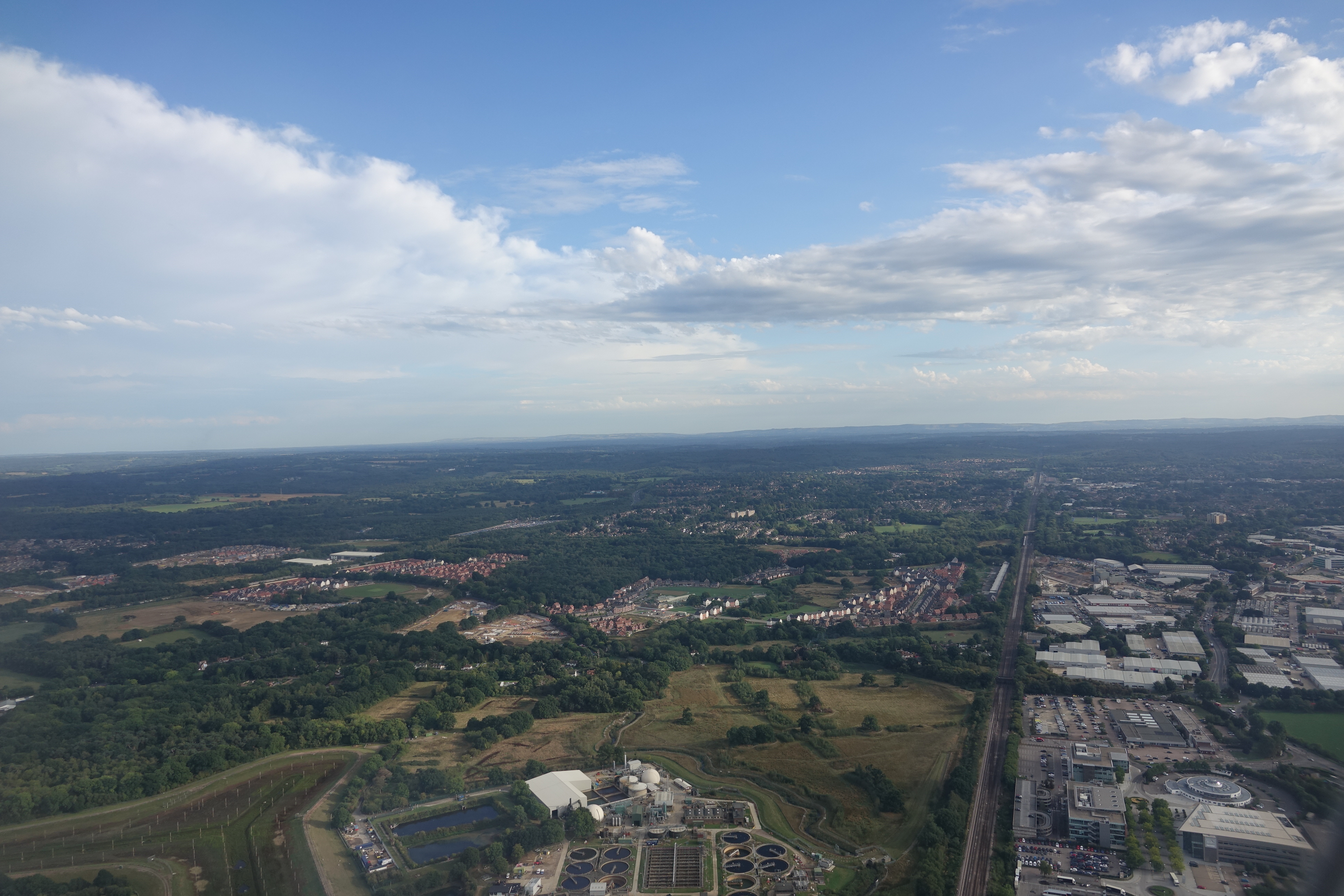 an aerial view of a city