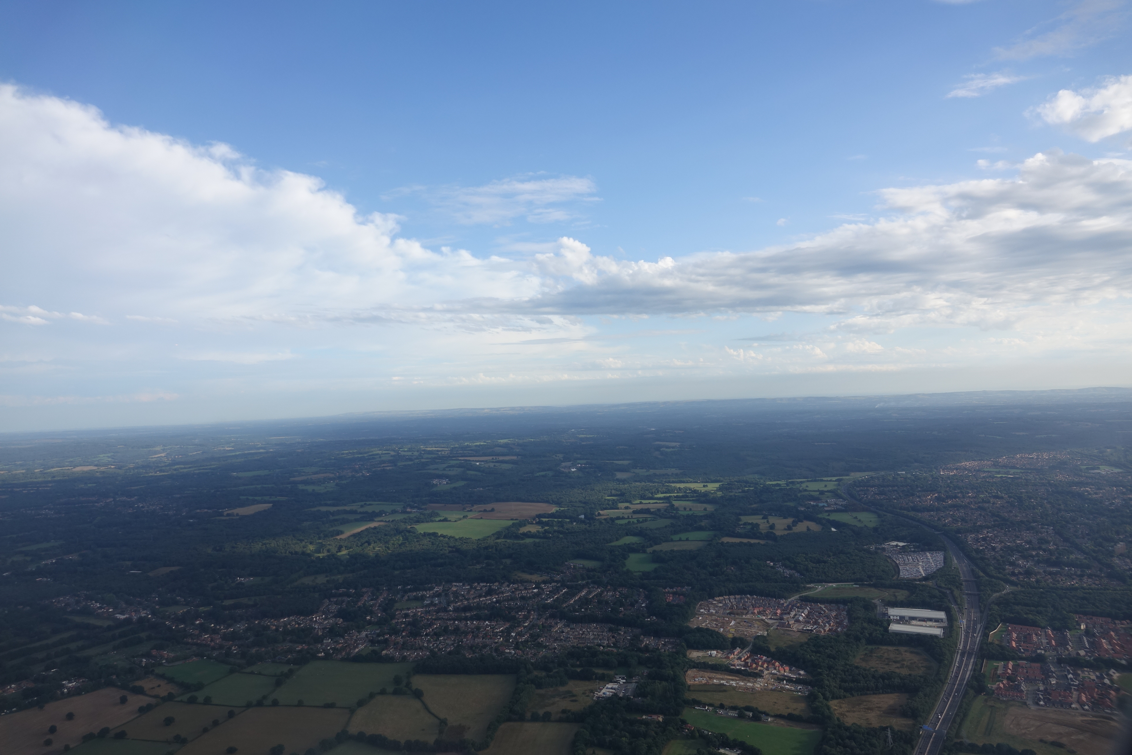 an aerial view of a city