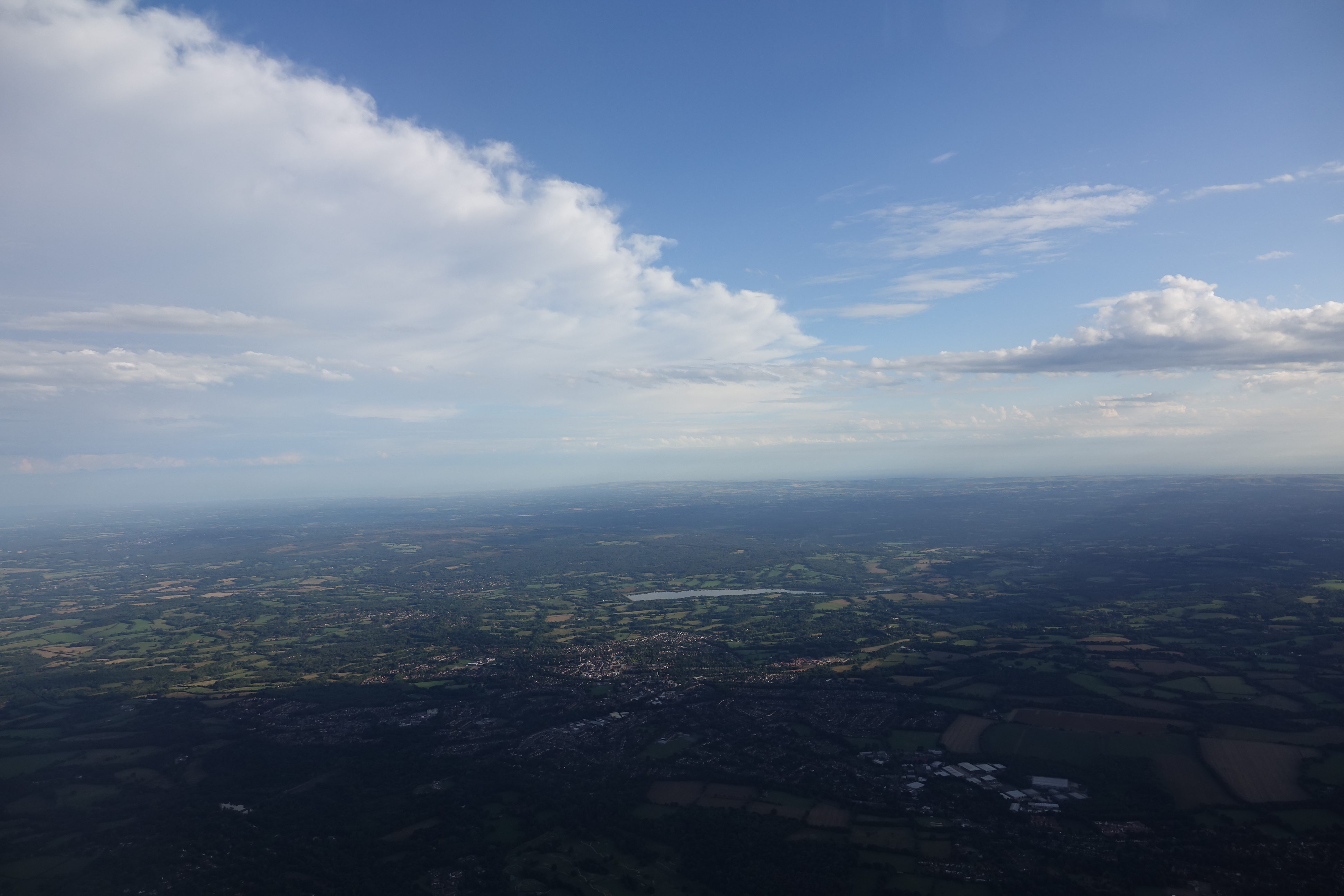 an aerial view of a city