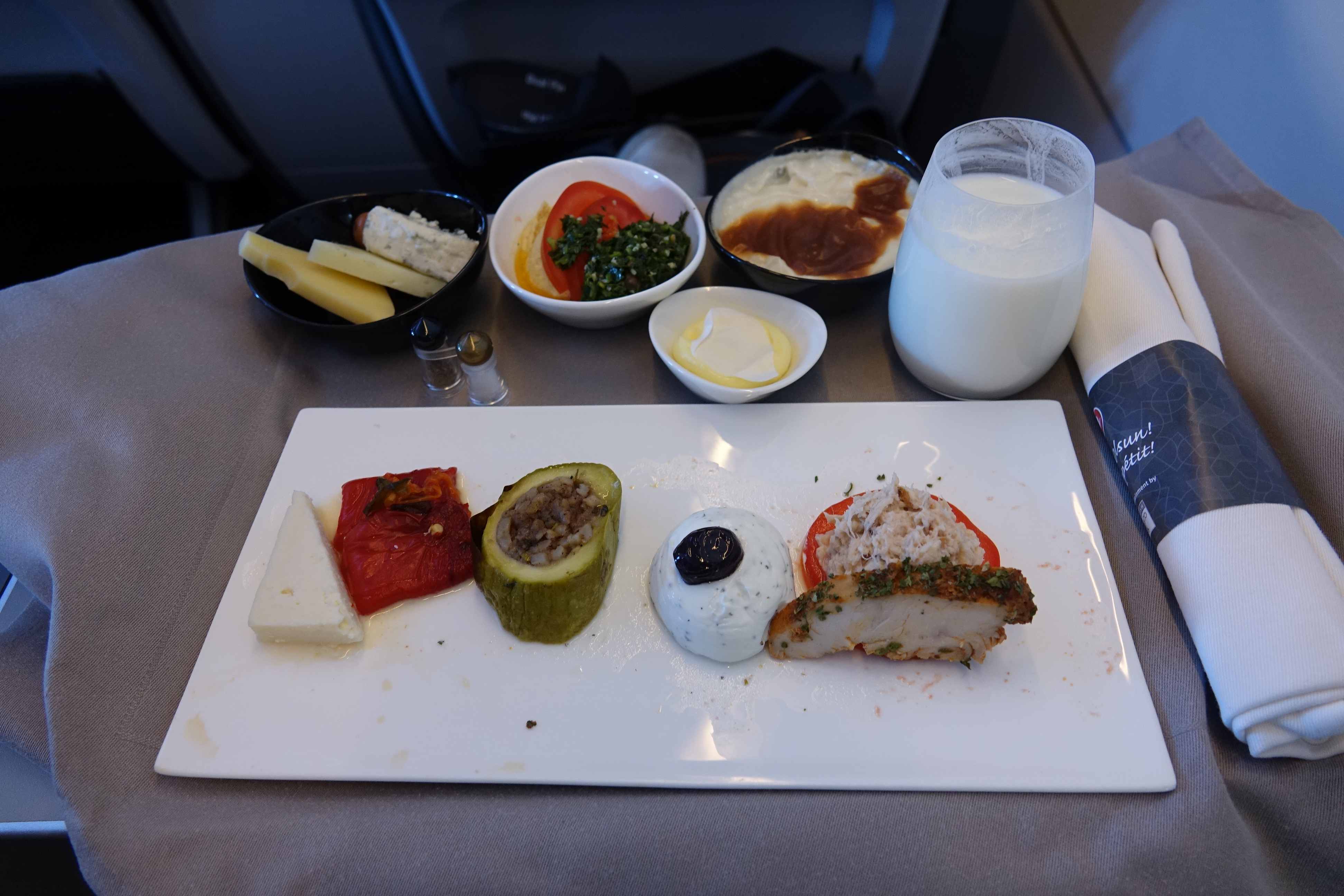 a plate of food on a table