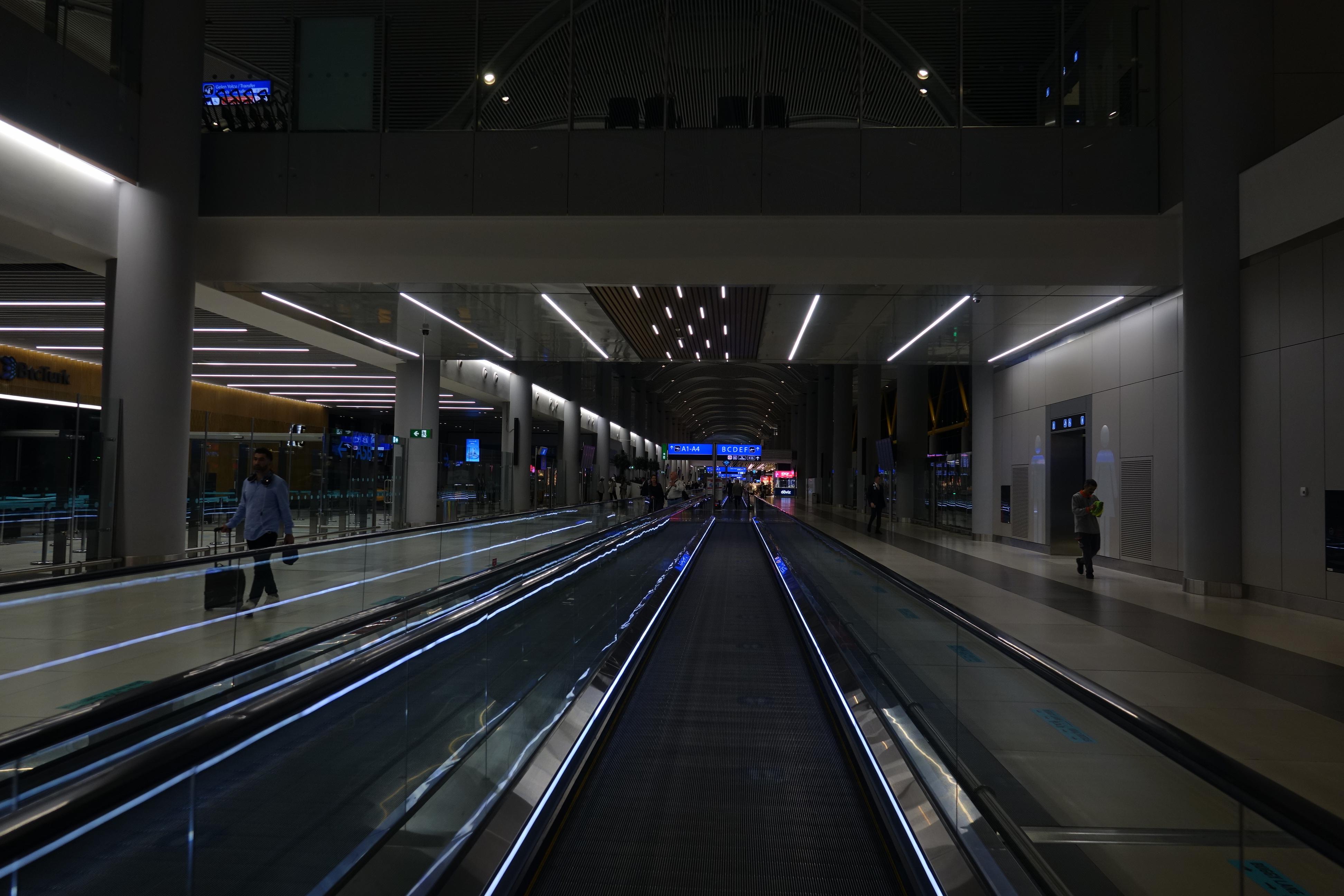 a walkway in a building