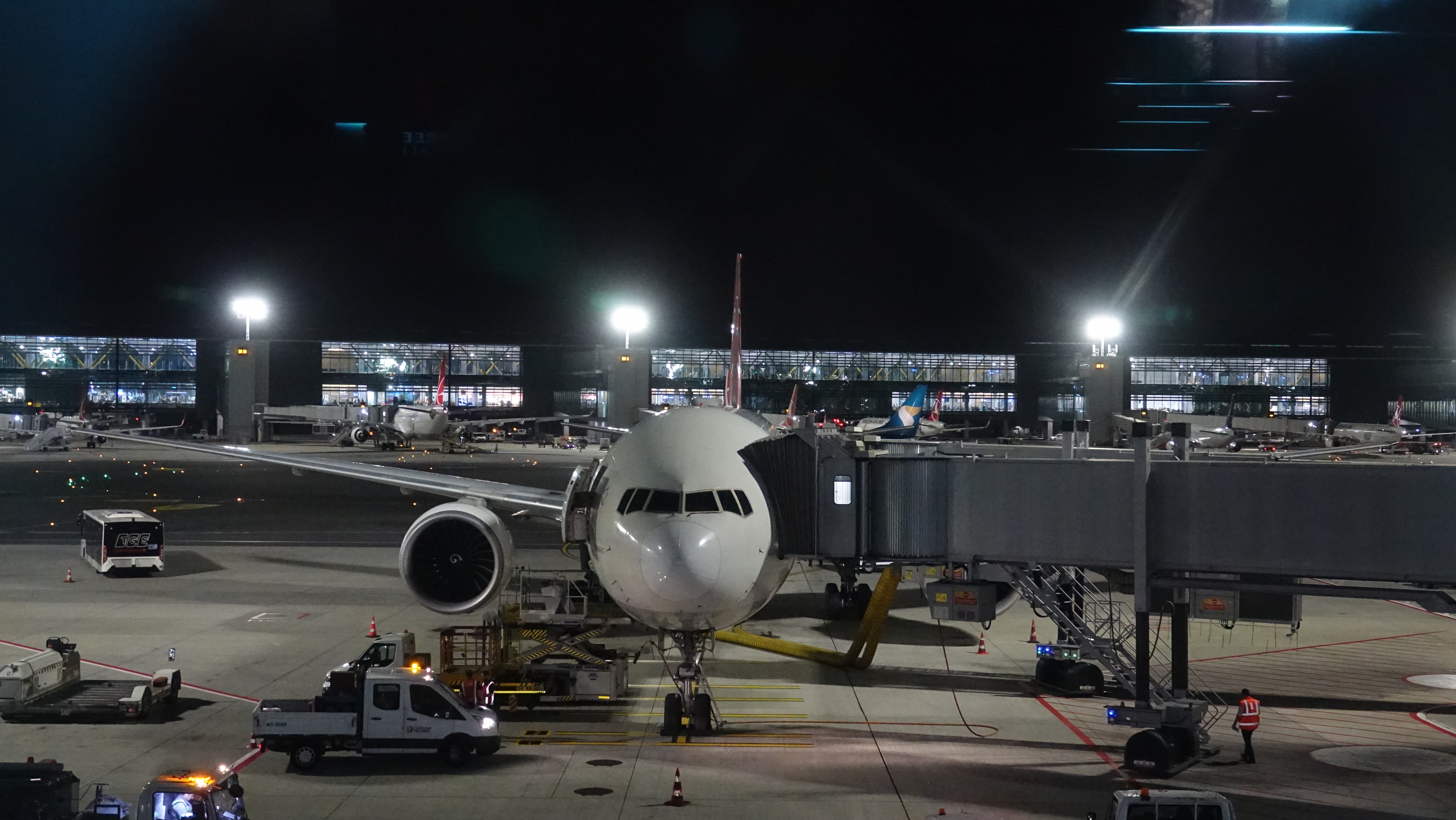 an airplane at an airport