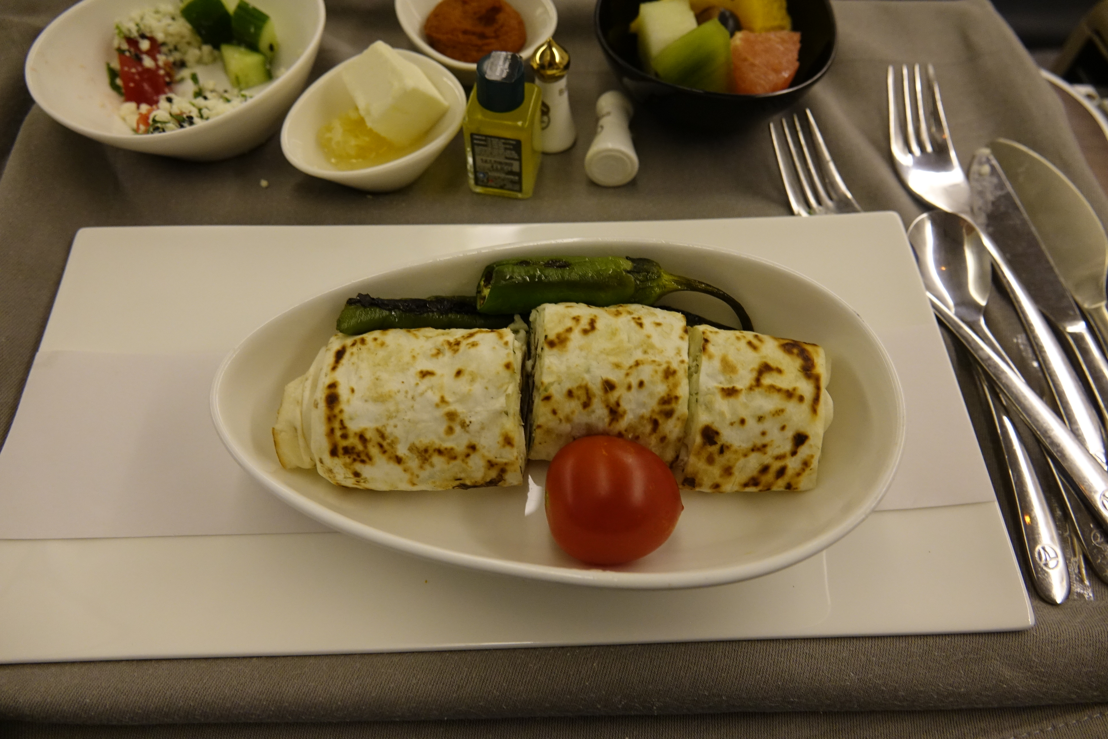 a plate of food on a table